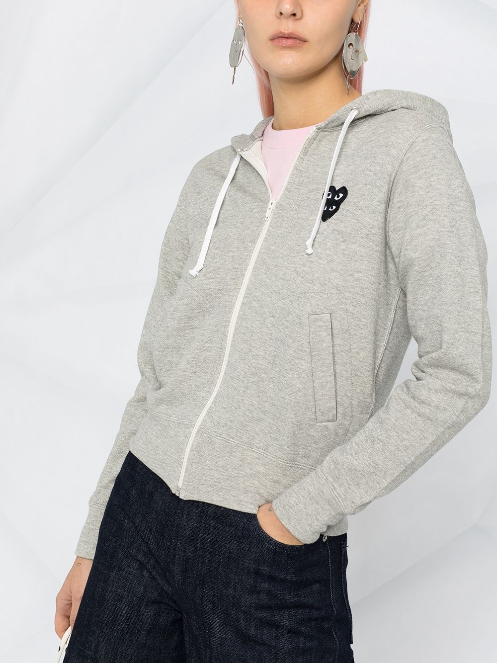 overlapping heart hoodie - 5