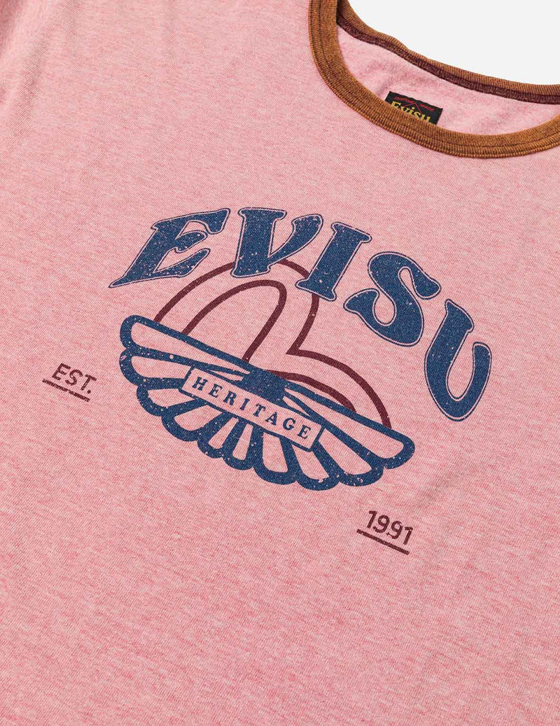 Washed Seagull and Logo Print Regular Fit Ringer T-shirt 4