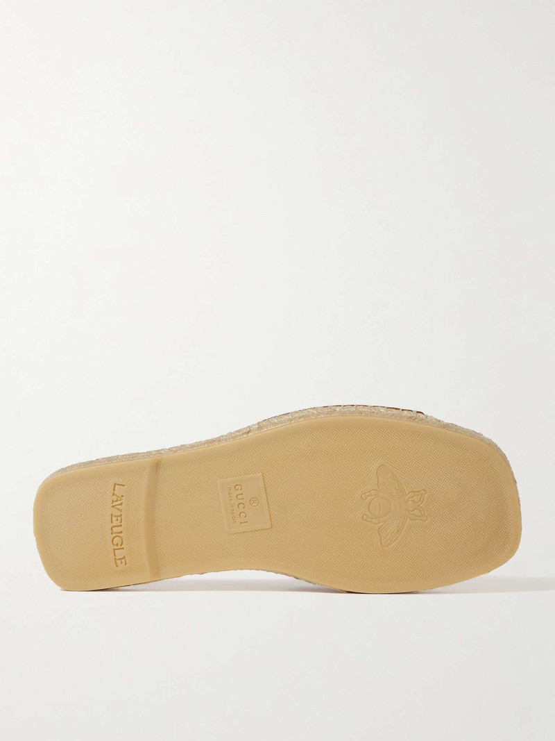 Logo-Cutout Leather Sandals 6