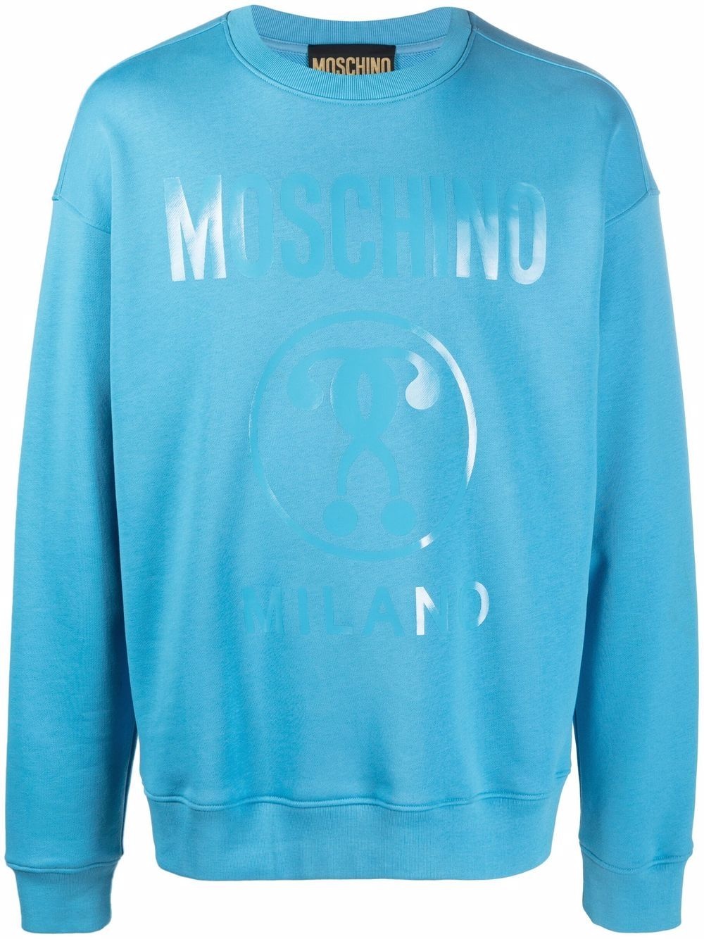 logo-print crew neck sweatshirt - 1