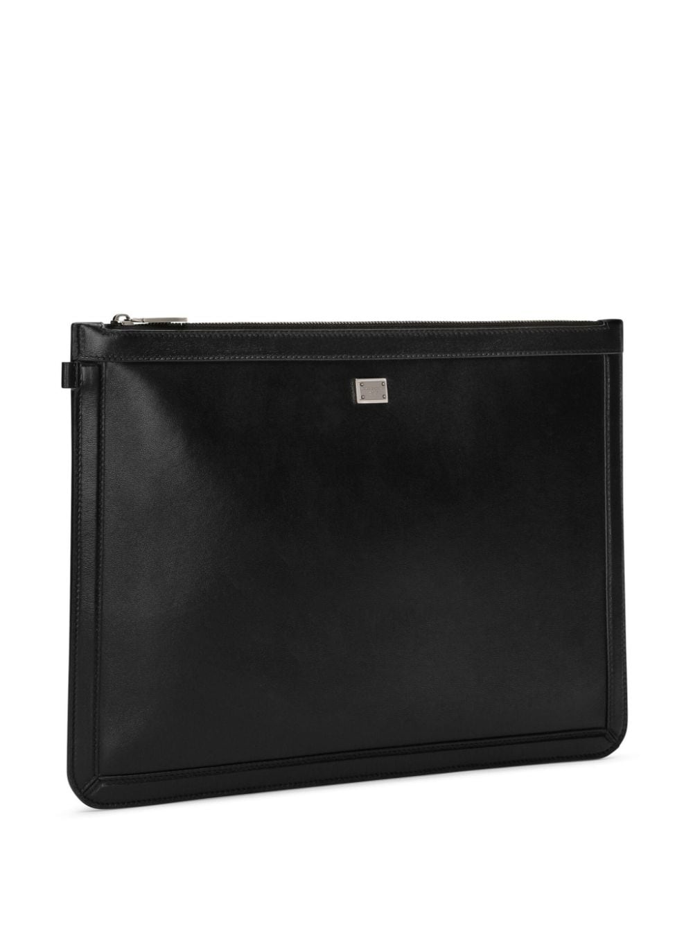 logo-plaque clutch bag - 4