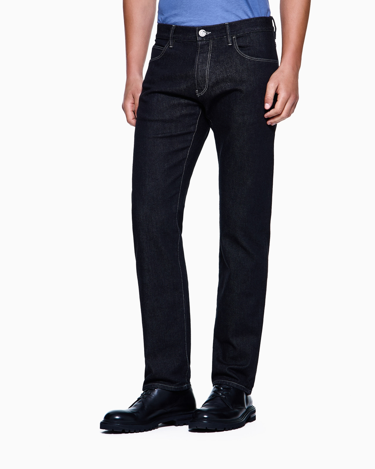 FIVE-POCKET, REGULAR-FIT TROUSERS IN ASV COTTON AND MODAL - 4