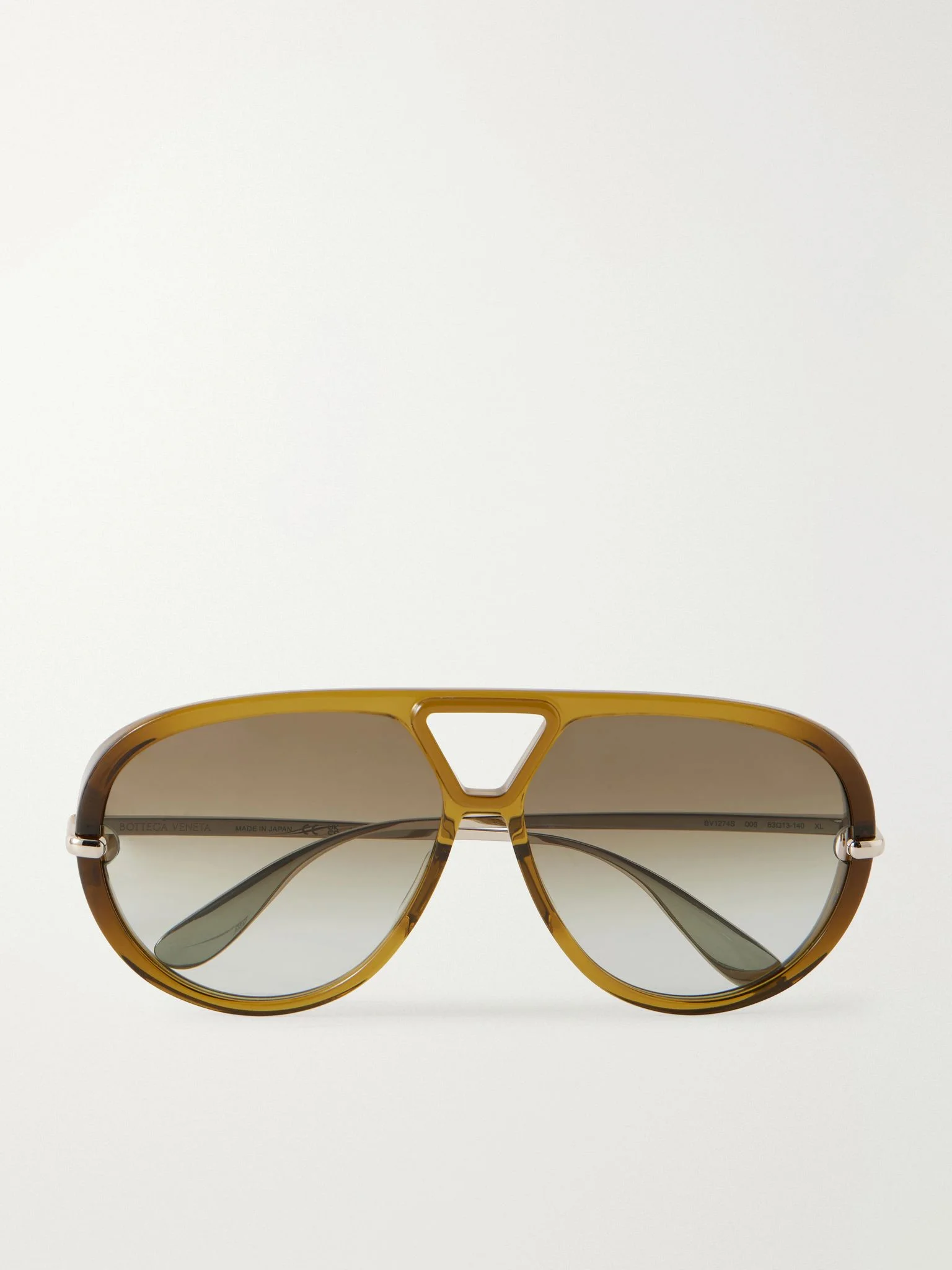 Aviator-style acetate sunglasses Brown - 1