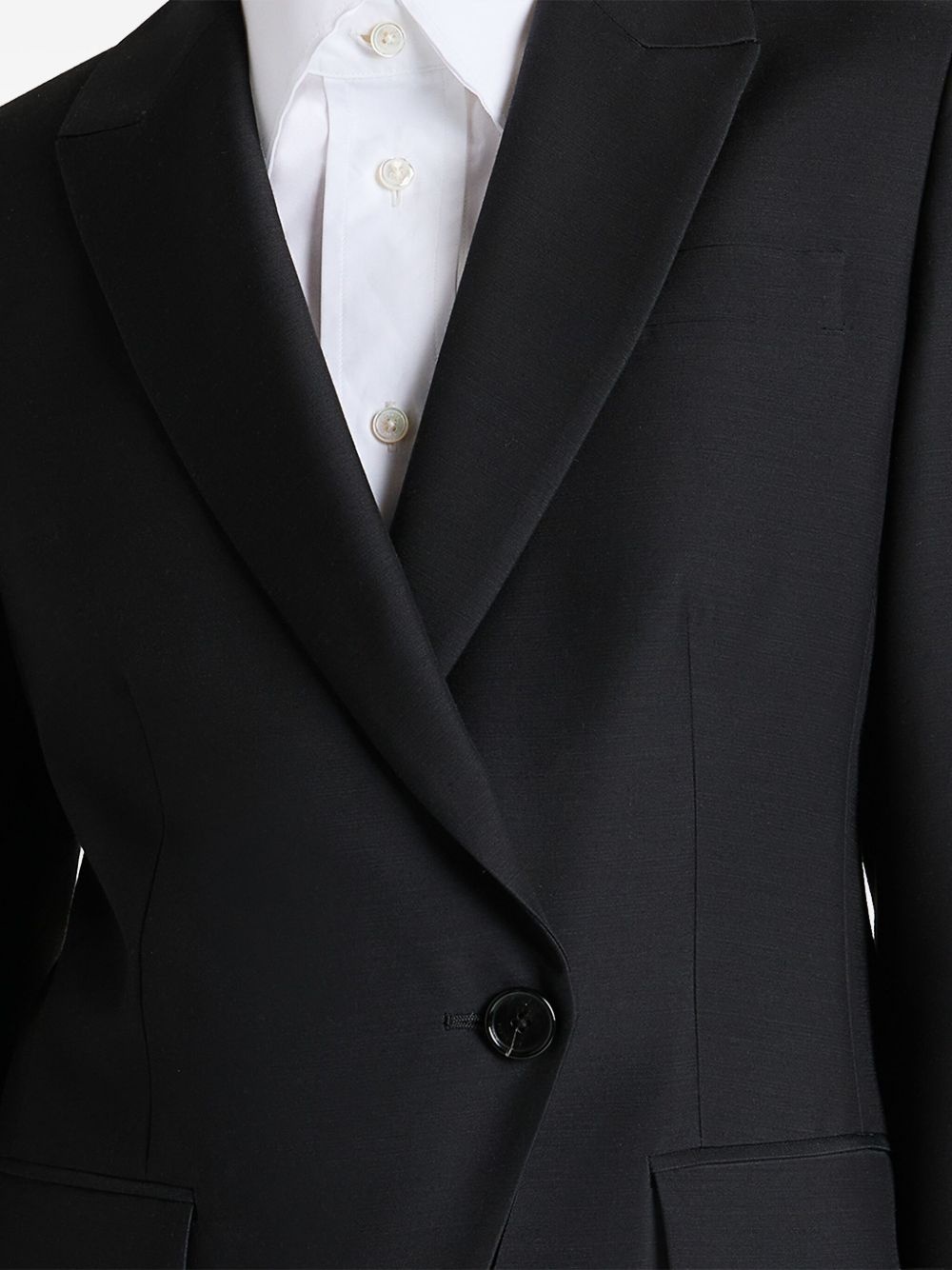 off-centre fastening blazer - 4
