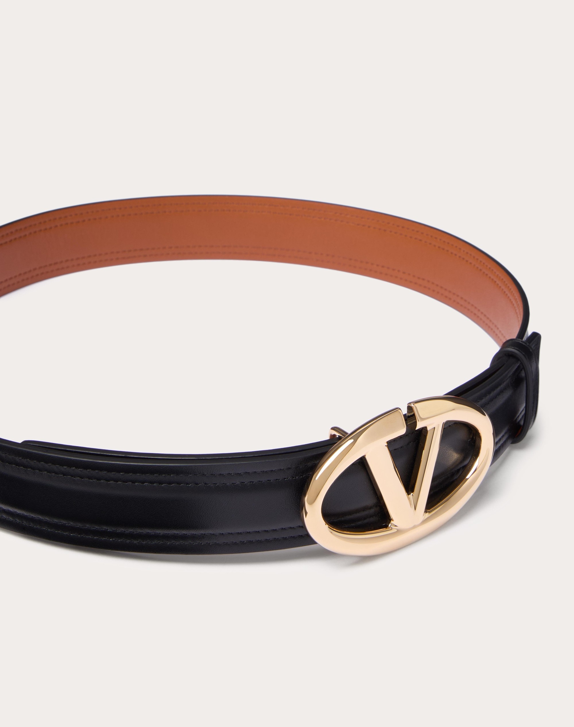 THE BOLD EDITION VLOGO SHINY CALFSKIN BELT 30 MM - 4
