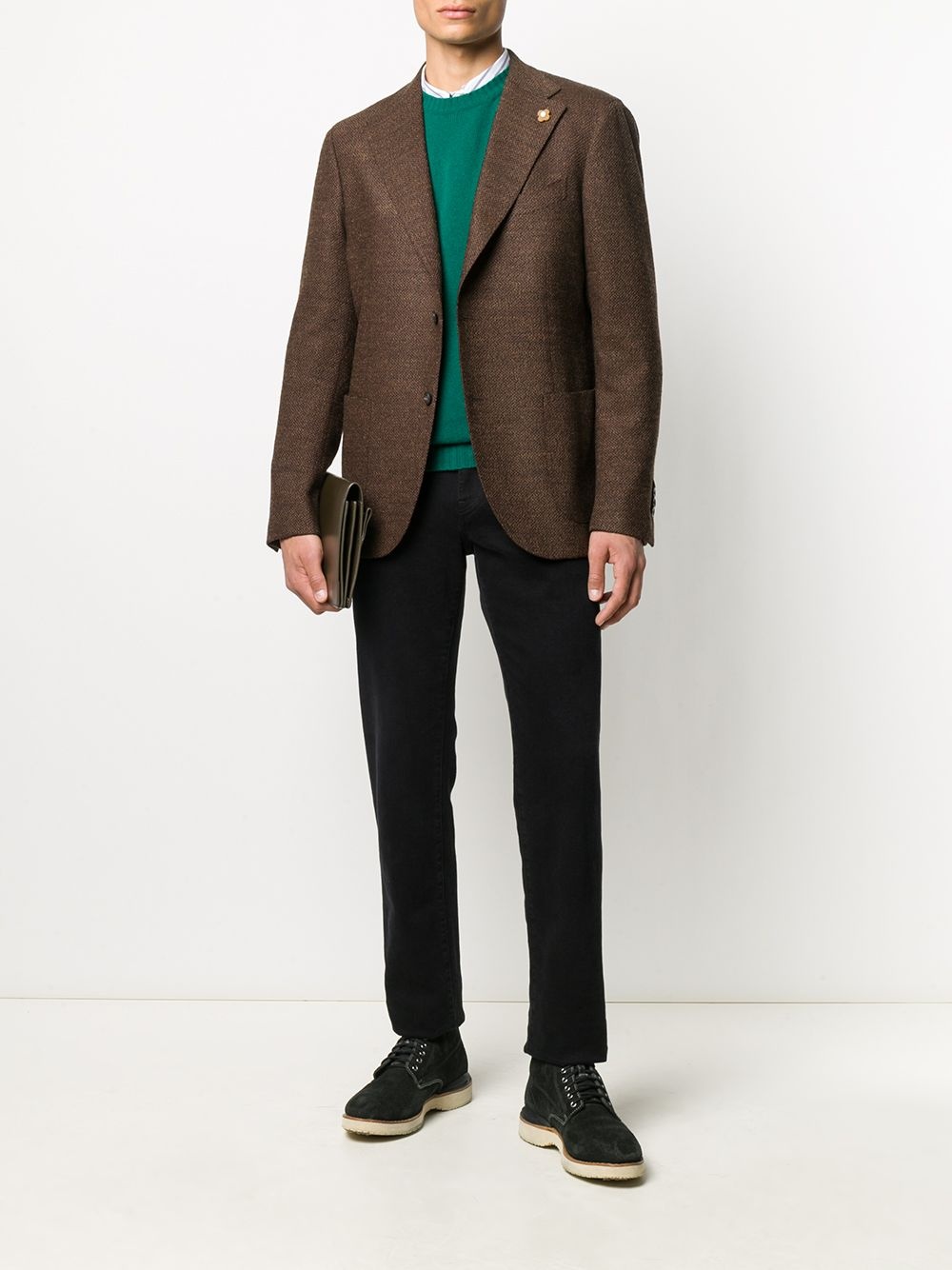 single-breasted wool blazer - 2