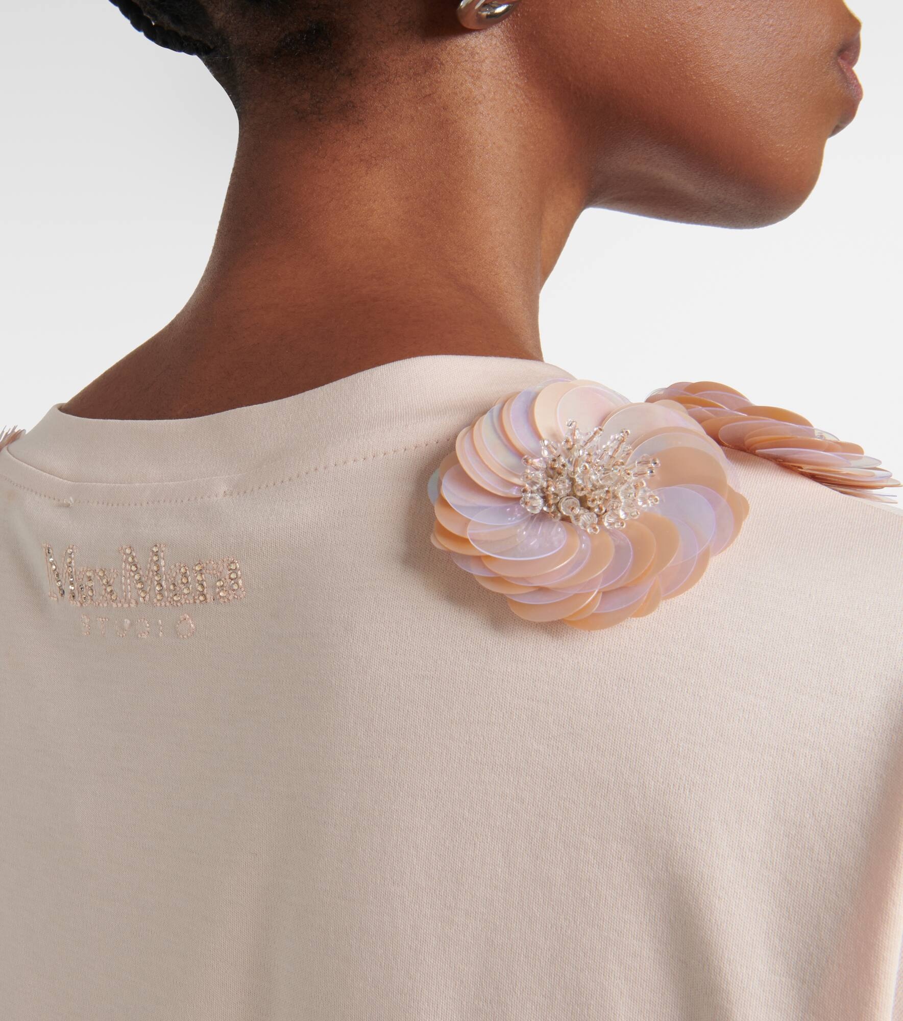 Gennaio embellished jersey top - 5