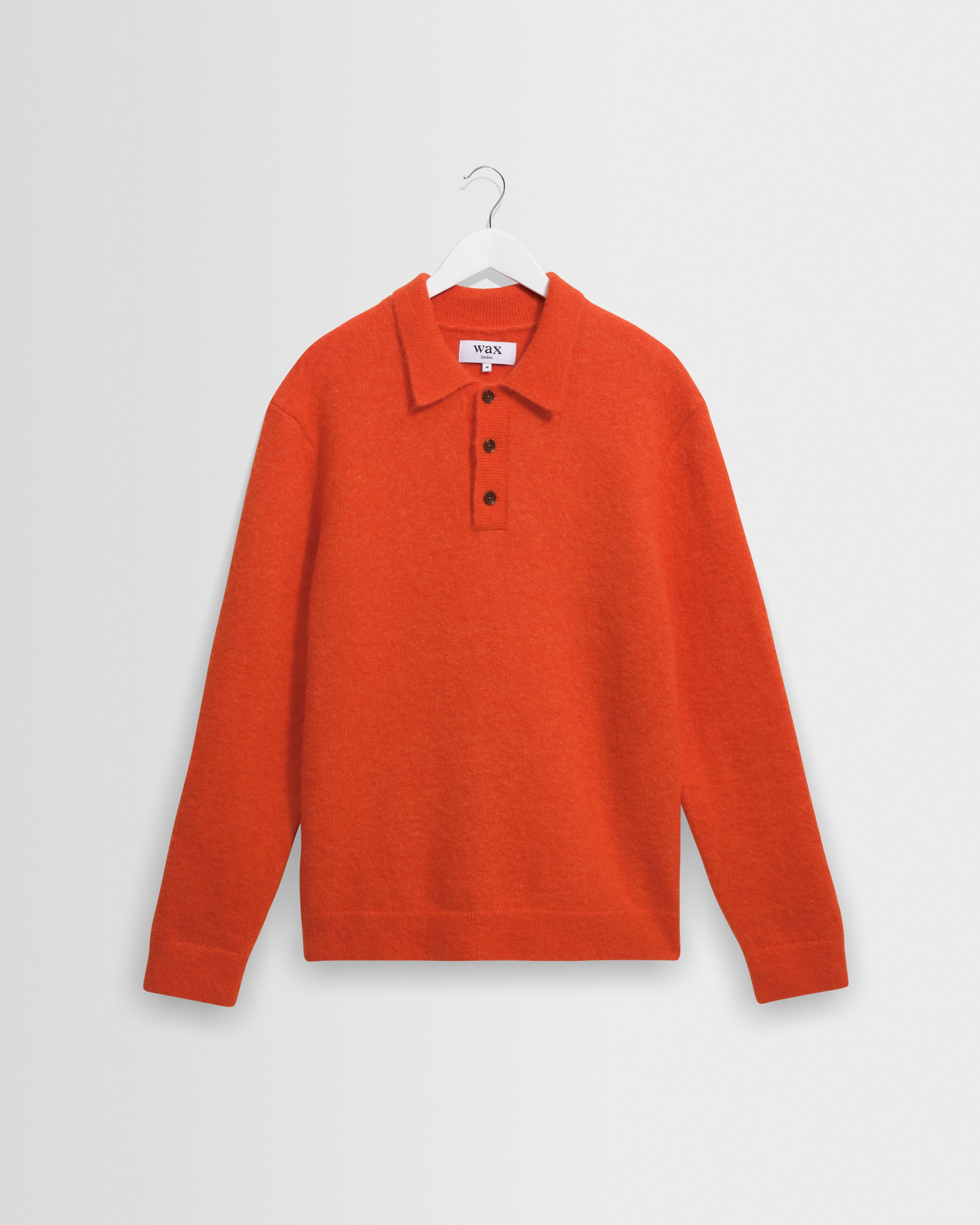 Ashford - Orange Fluffy Wool Polo - 1