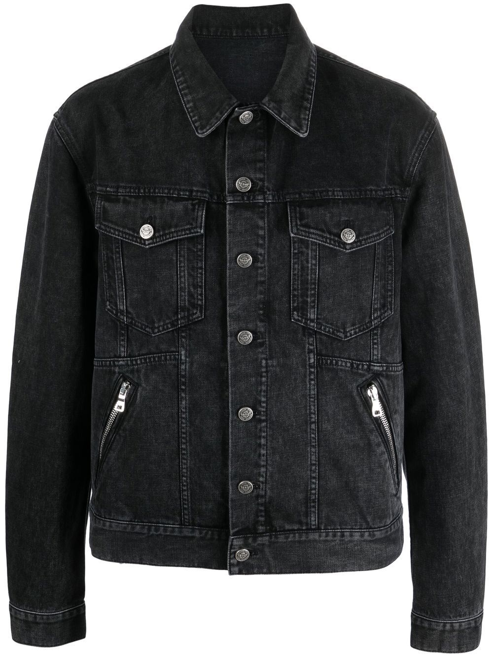 zip-pocket denim jacket - 1