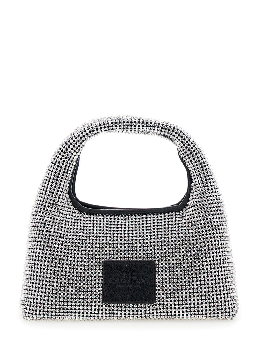 Marc Jacobs Women 'The Mini Sack' Metallic Handbag With Logo Patch On The Rear And All-Over Crystal  - 4