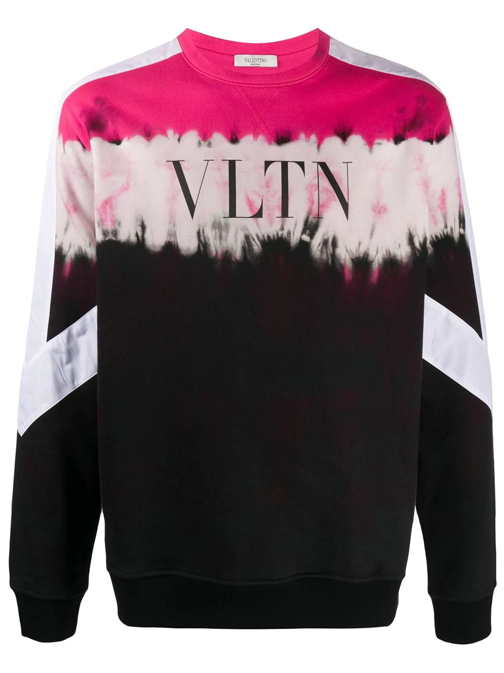 panelled VLTN logo print sweatshirt - 1