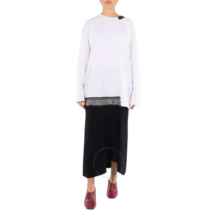 Y'S Knit Attached Long Sleeve Shirt, Brand Size 2 (Small) - 4
