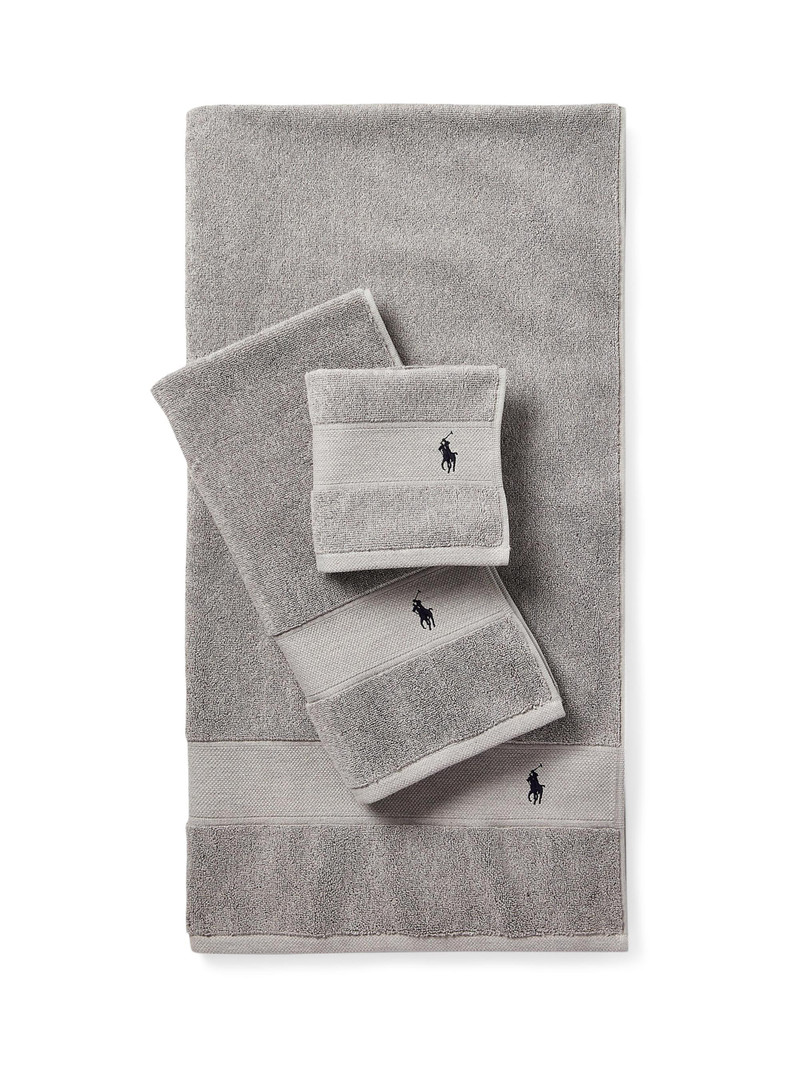 Polo Player Cotton Bath Mat - Andover Heather 3