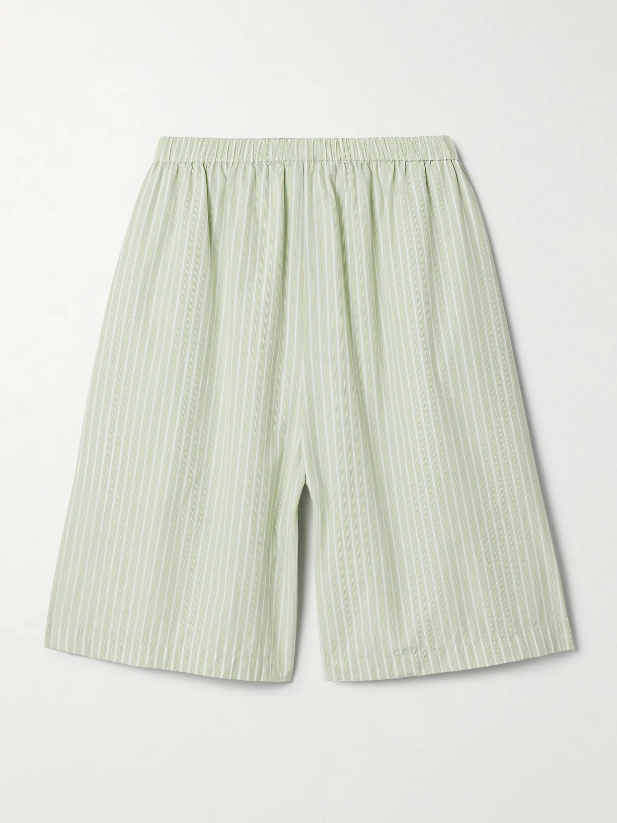 Zinnia Striped Cotton-poplin Shorts - 1