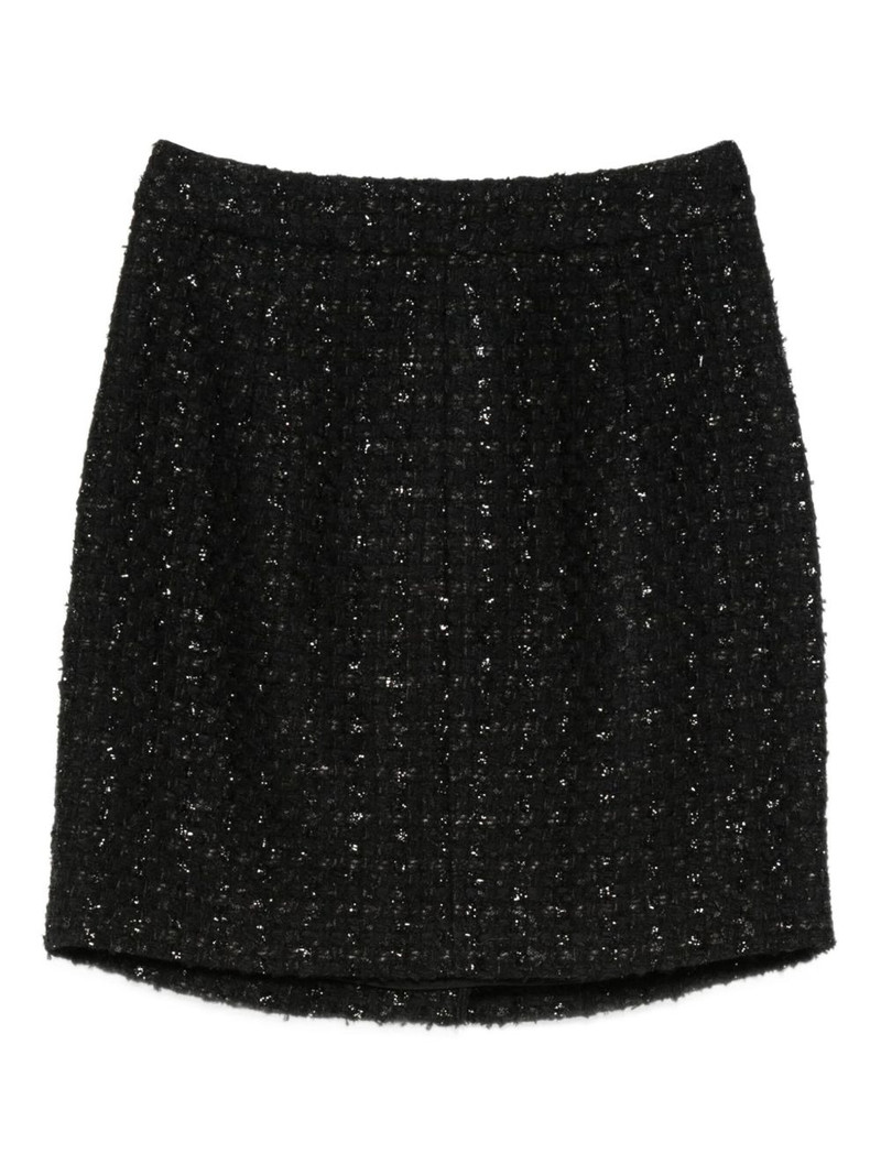 EMPORIO ARMANI tweed sequin mini skirt outlook