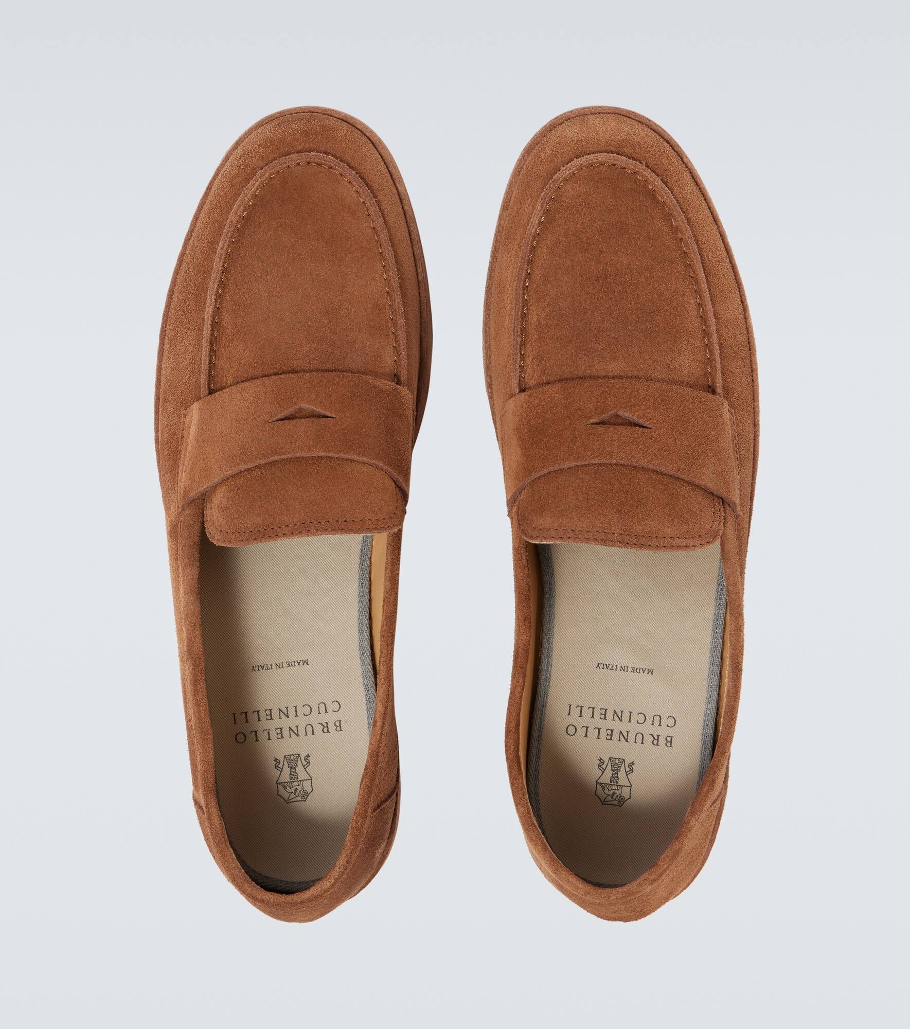 Suede penny loafers - 4