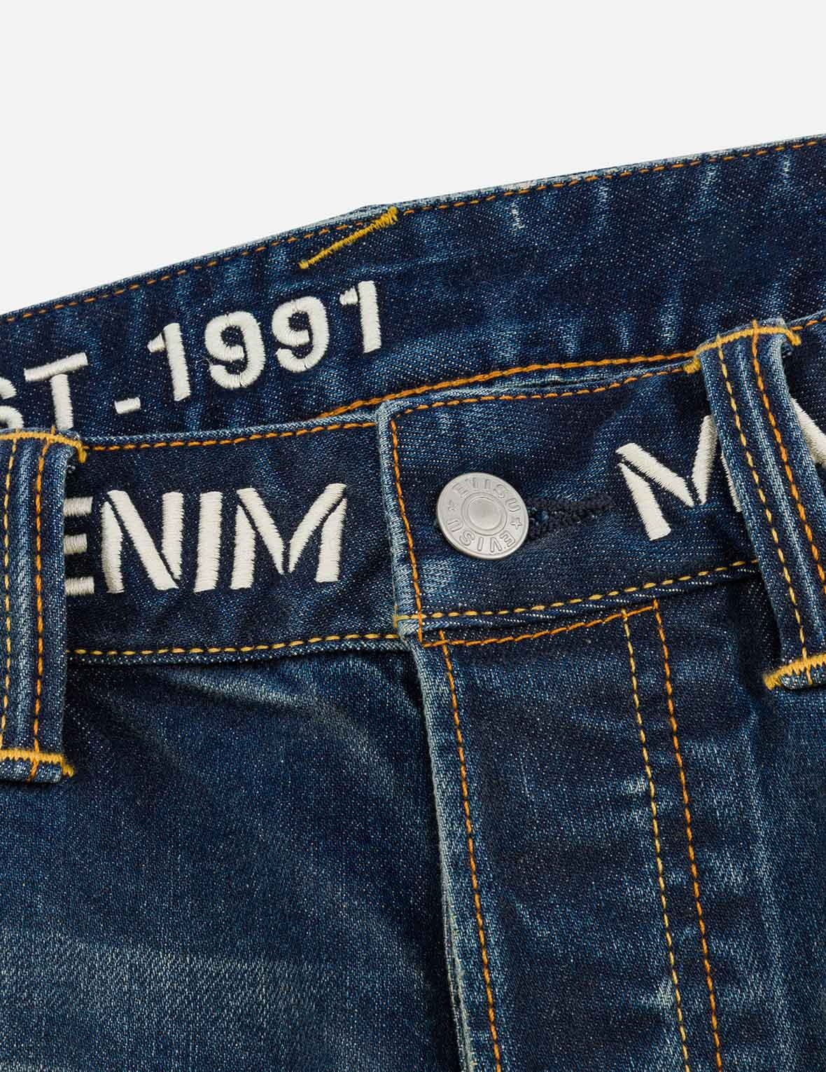 Logo Print and Seagull Embroidery Carrot Fit Jeans #2017 - 10