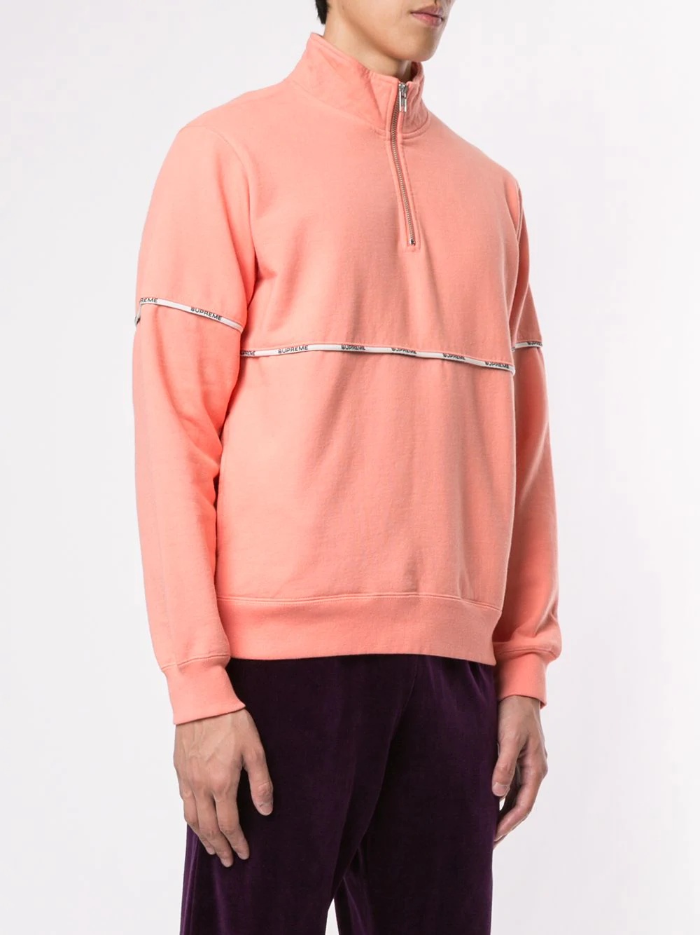 Logo Piping Half Zip sweatshirt - 3