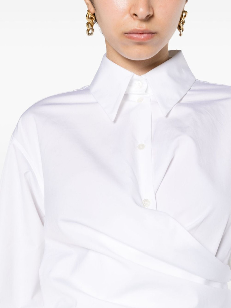 crossover-detail poplin shirtdress 5