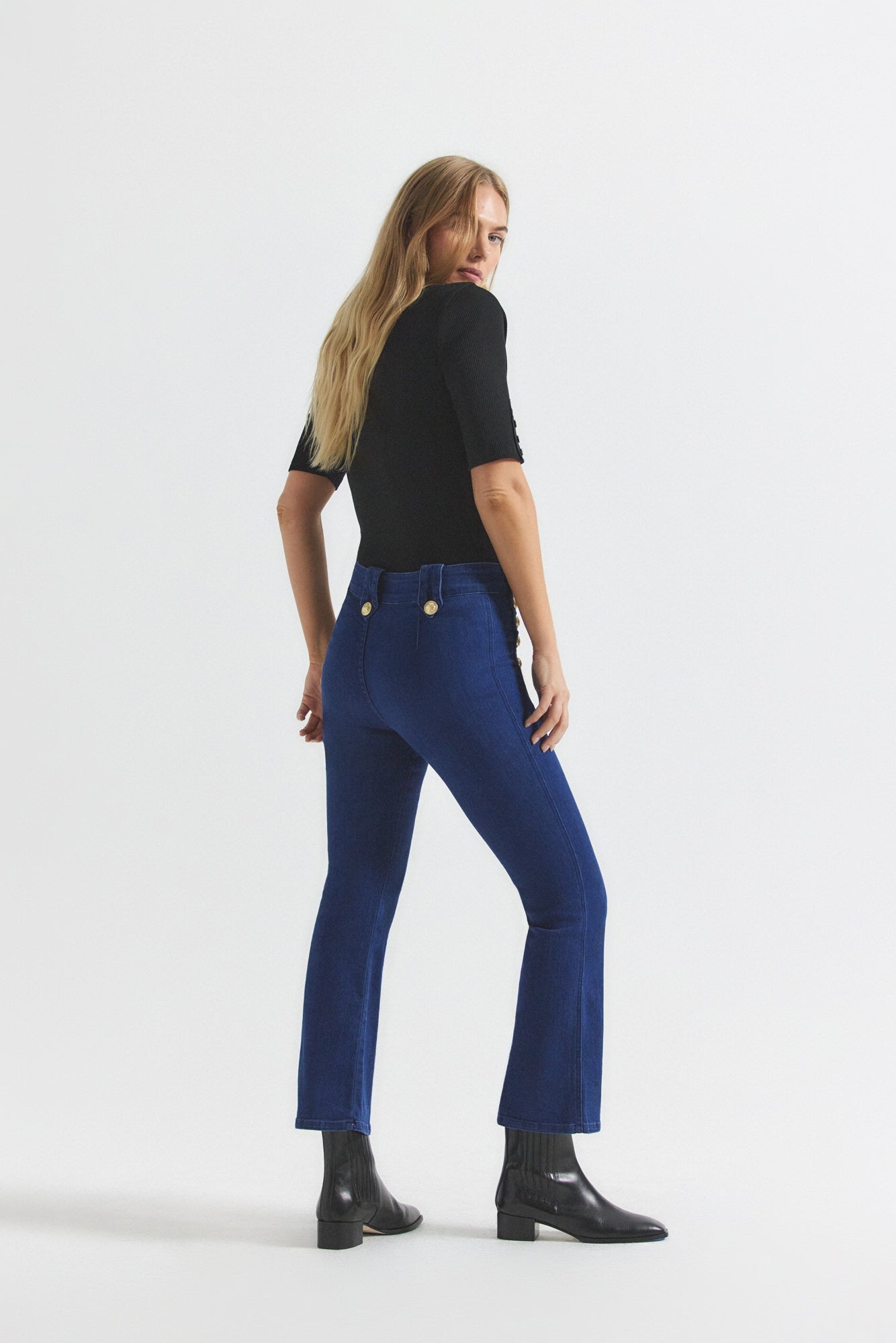 ROBERTSON CROP FLARE JEANS - 5
