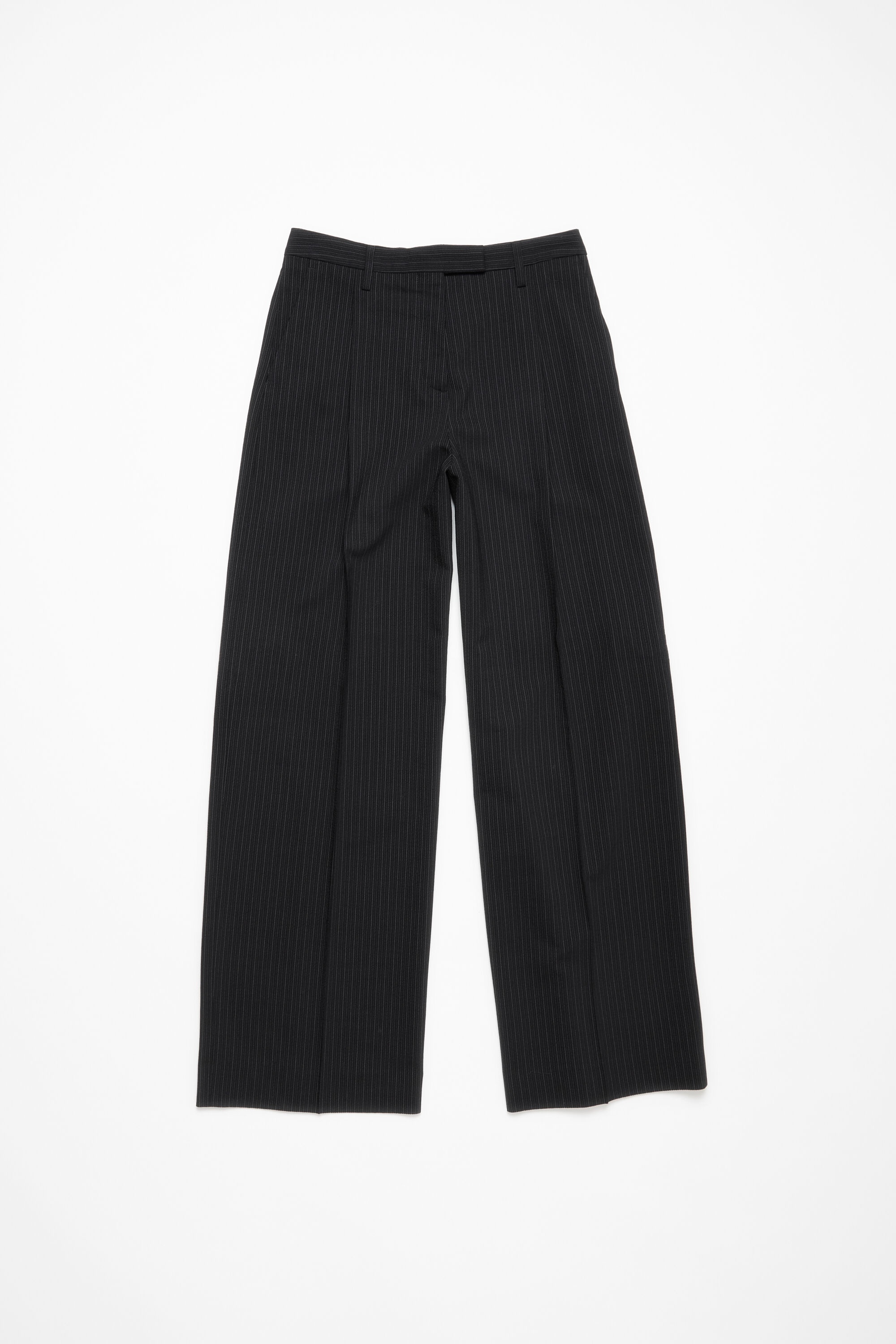 Tailored pinstripe trousers - Black - 7