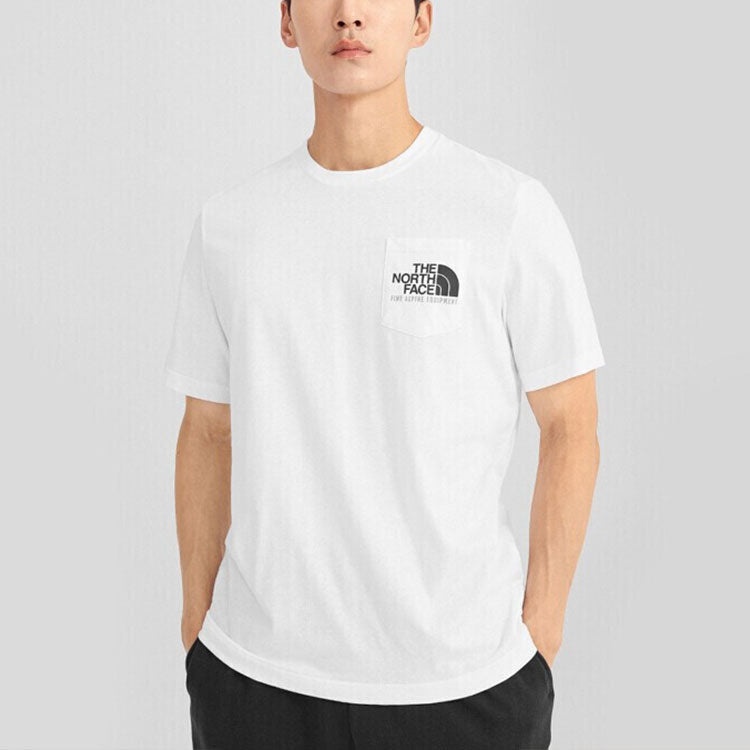 THE NORTH FACE Logo Woodcut Dome T-Shirt 'White' NF0A4U9L-FN4 - 4