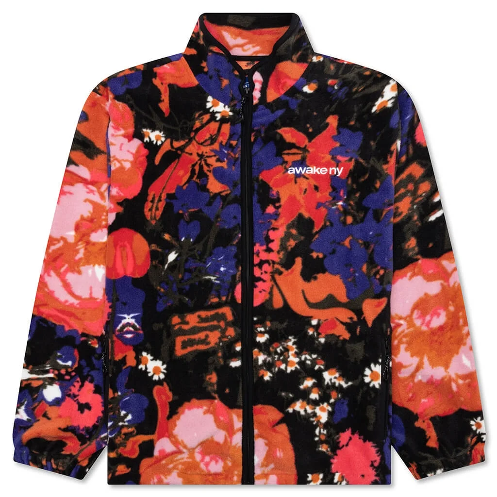 FLEECE FLORAL JACKET - MULTI - 1