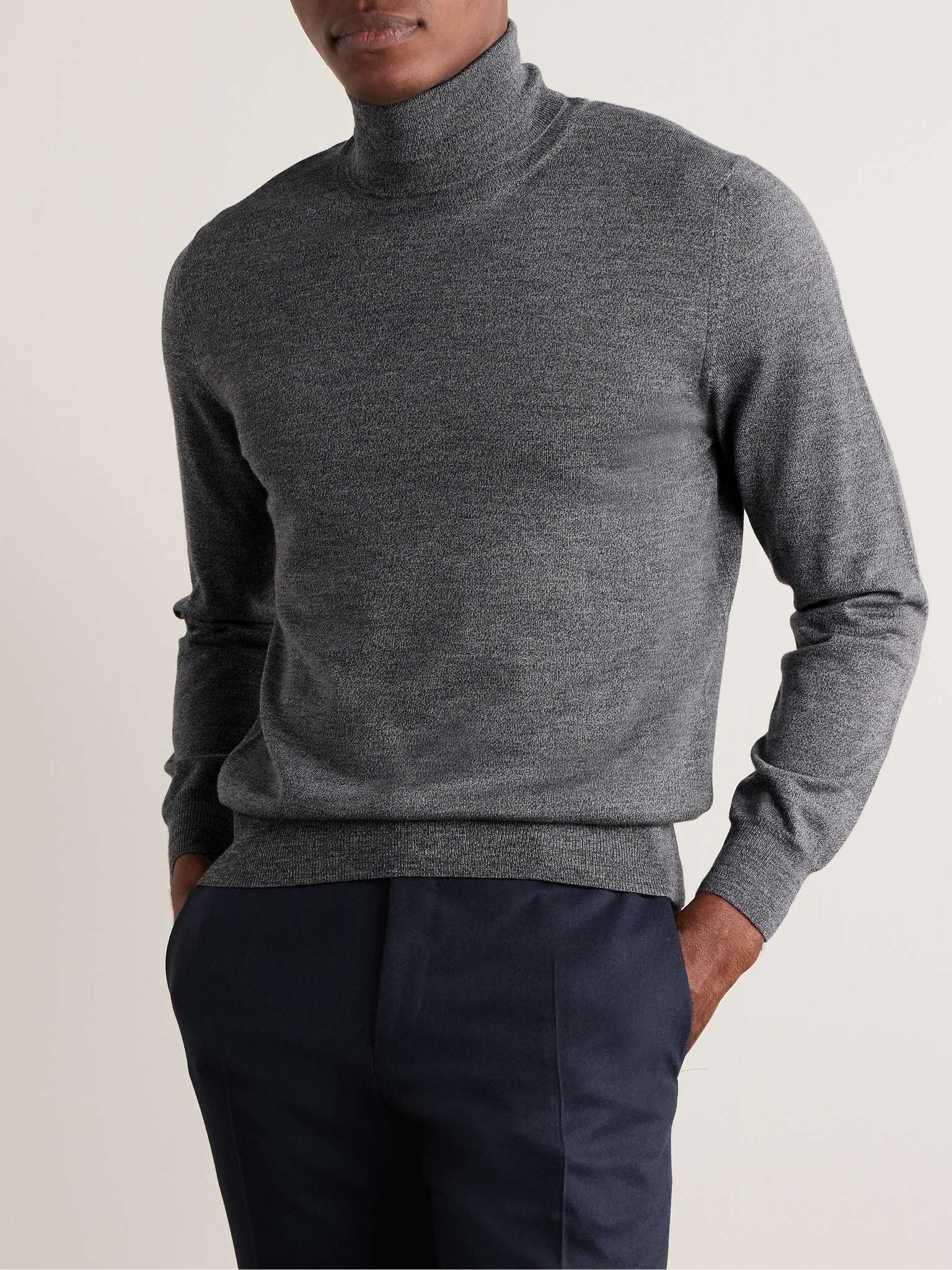 Slim-Fit Merino Wool Rollneck Sweater - 3