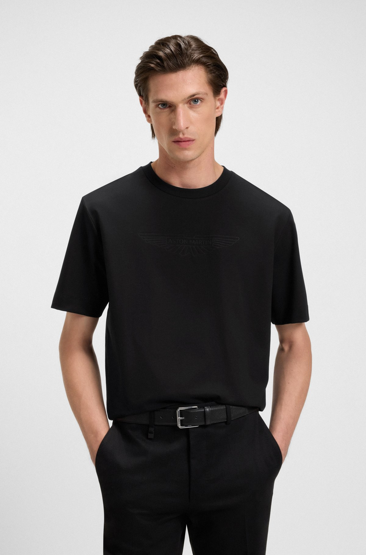 BOSS X ASTON MARTIN T-SHIRT WITH EMBOSSED LOGO - 2