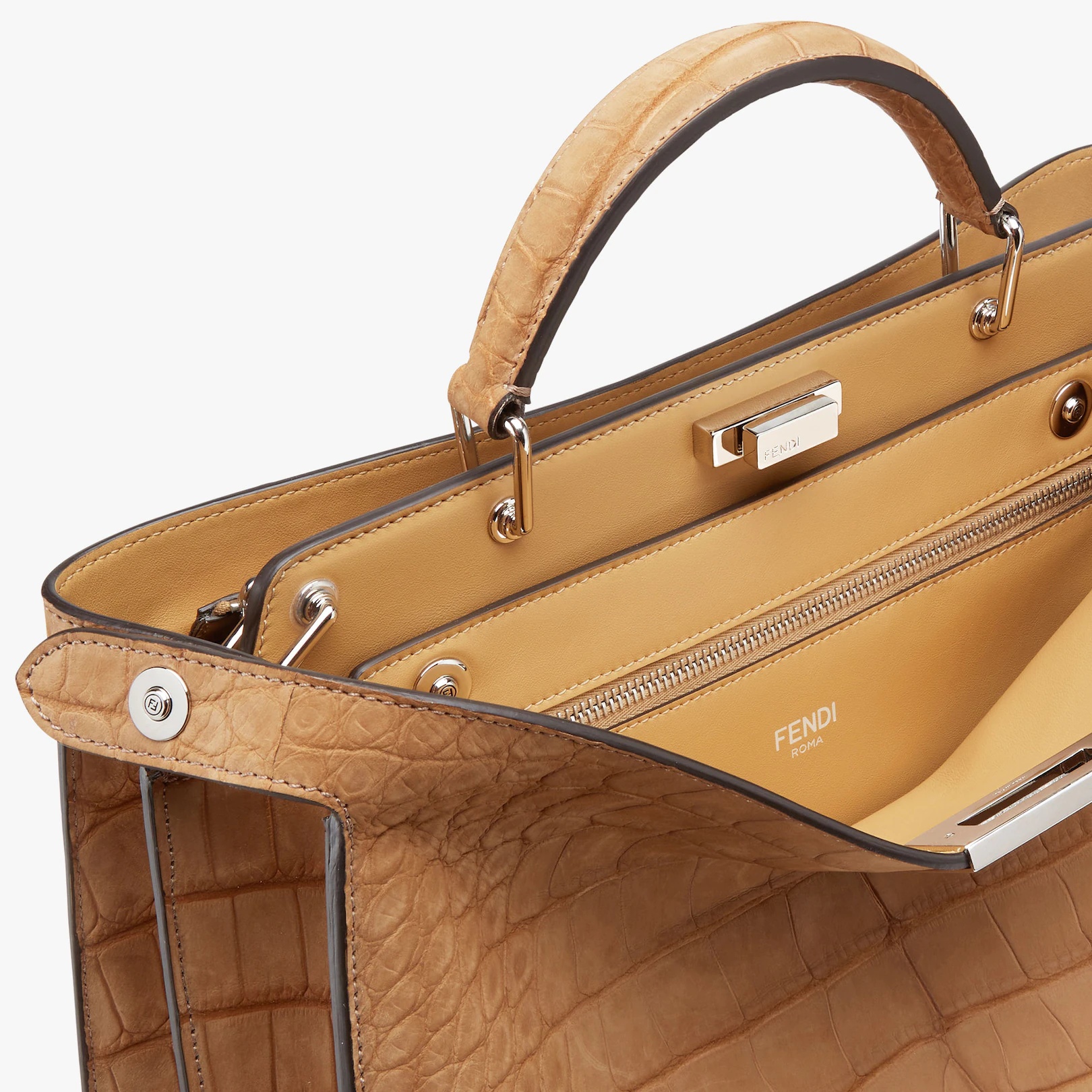 Beige alligator bag - 6