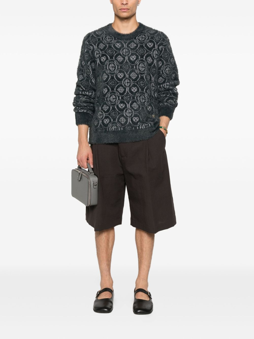 logo-pattern sweater - 2