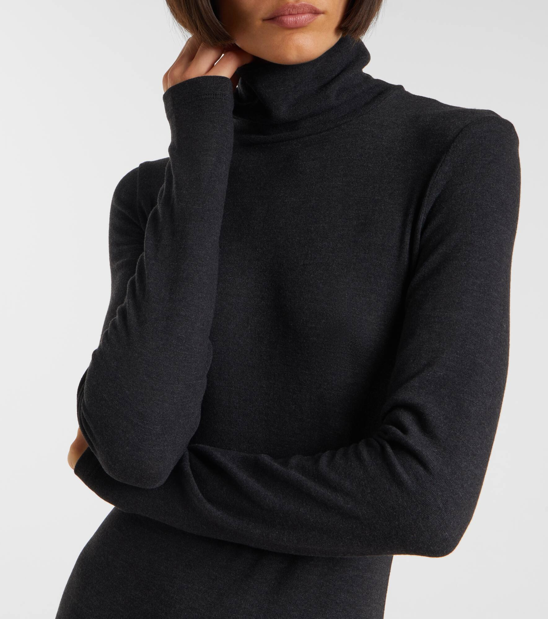 Vanya turtleneck jersey maxi dress - 4