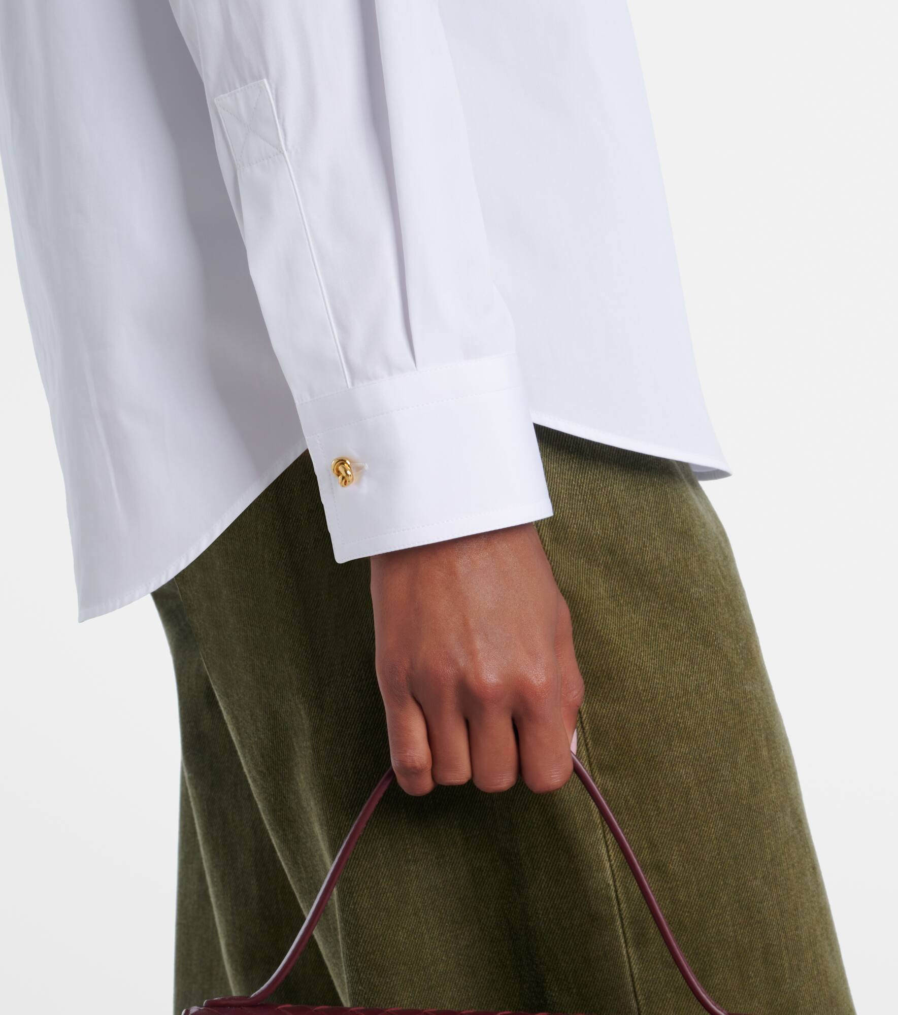 Knot cotton poplin shirt - 5