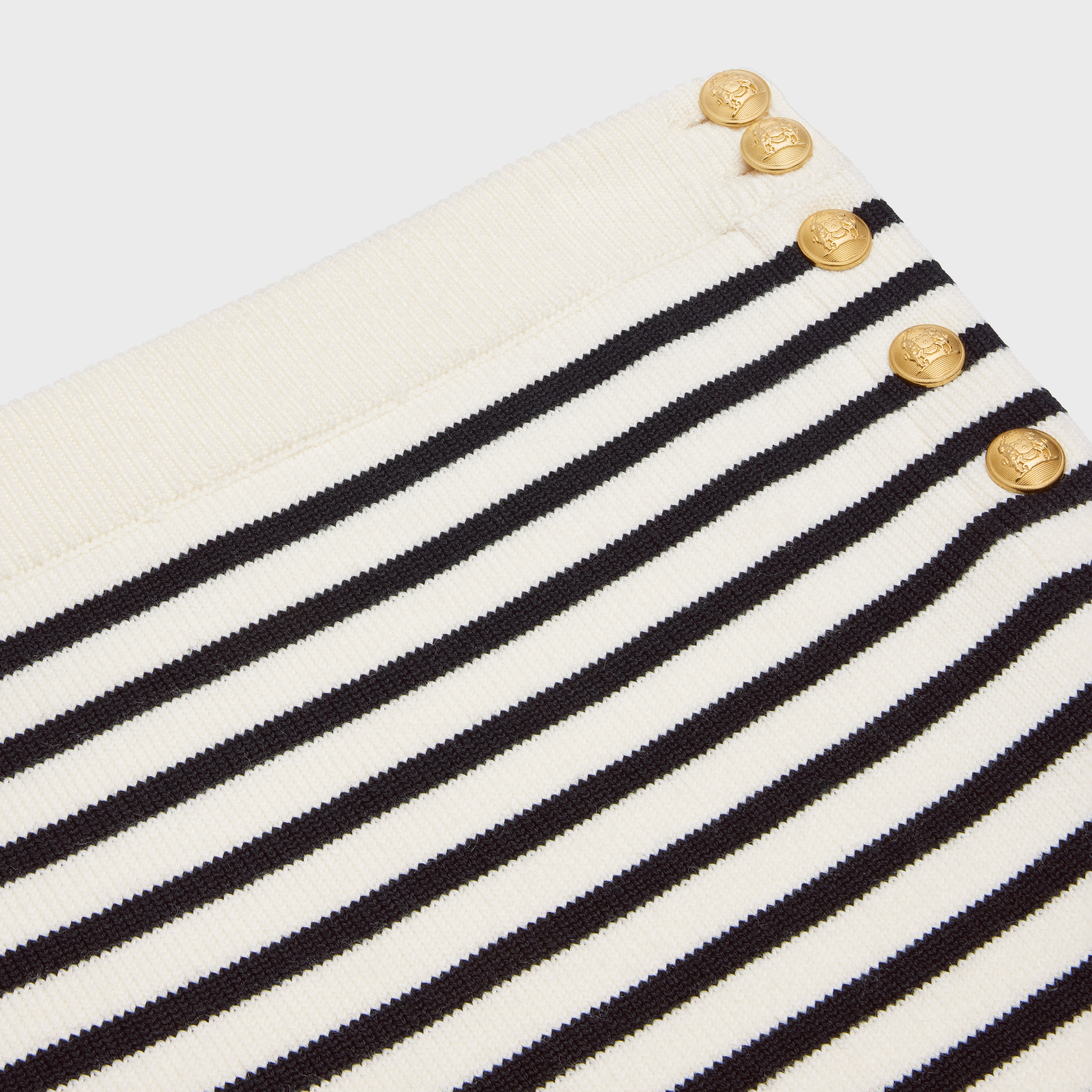 BANDEAU DRESS IN STRIPED WOOL - 3