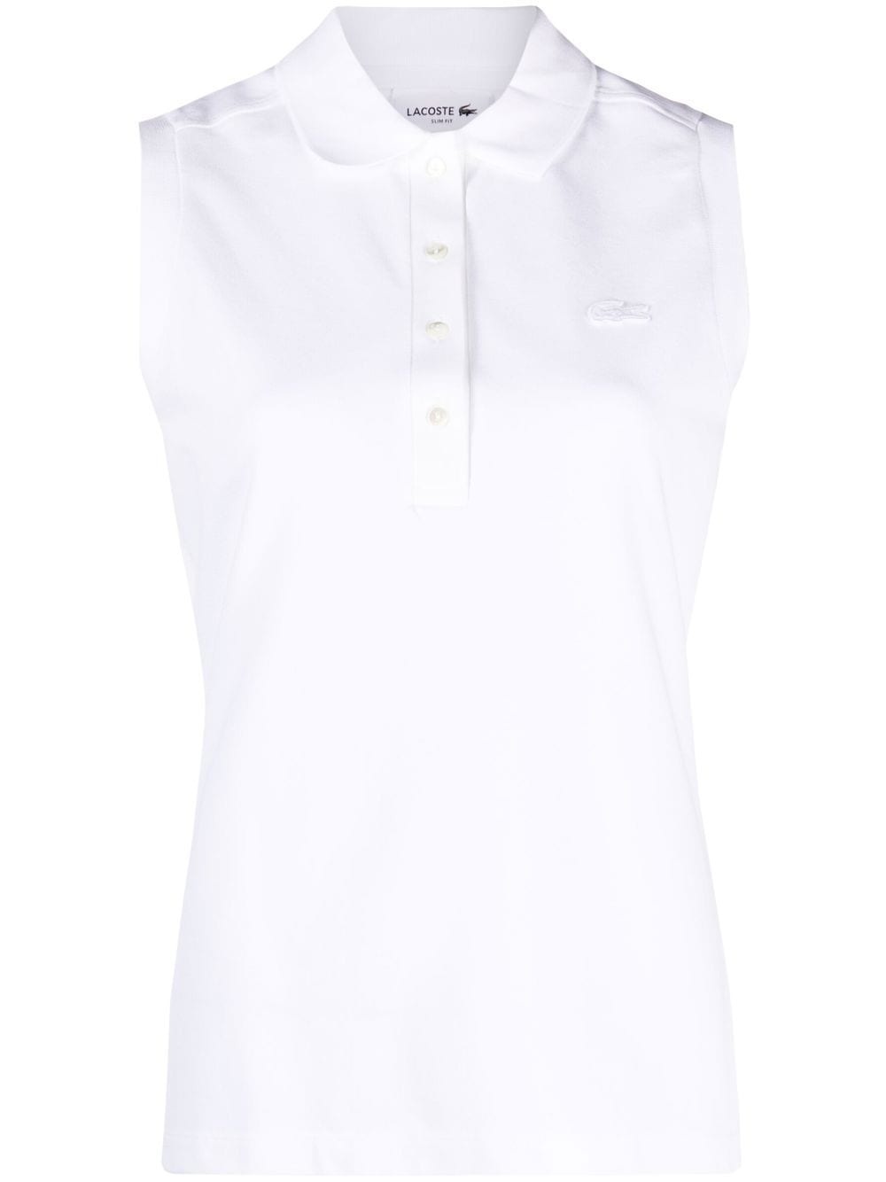 sleeveless cotton polo shirt - 1
