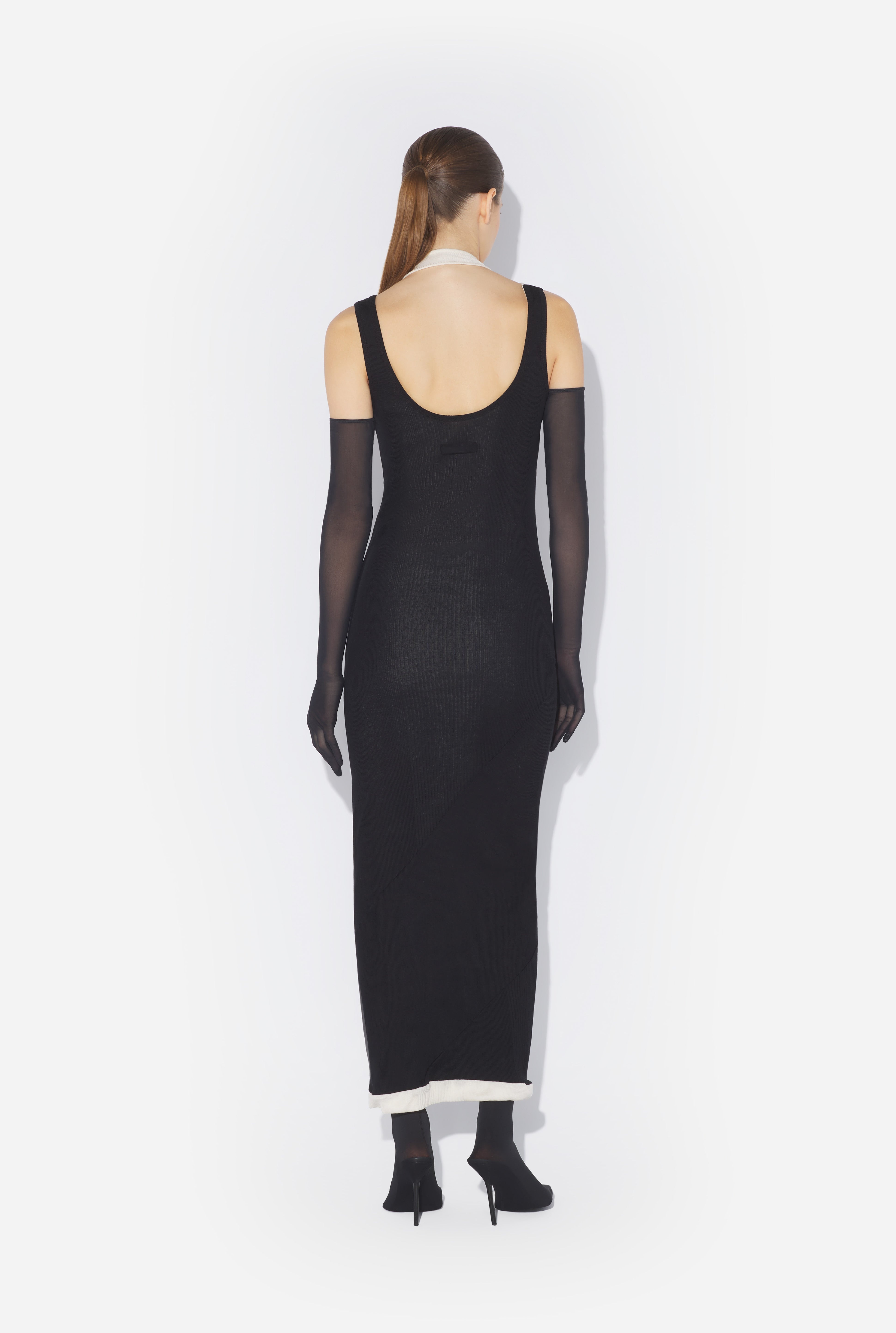 THE BLACK DRAPED DOUBLE DRESS - 2