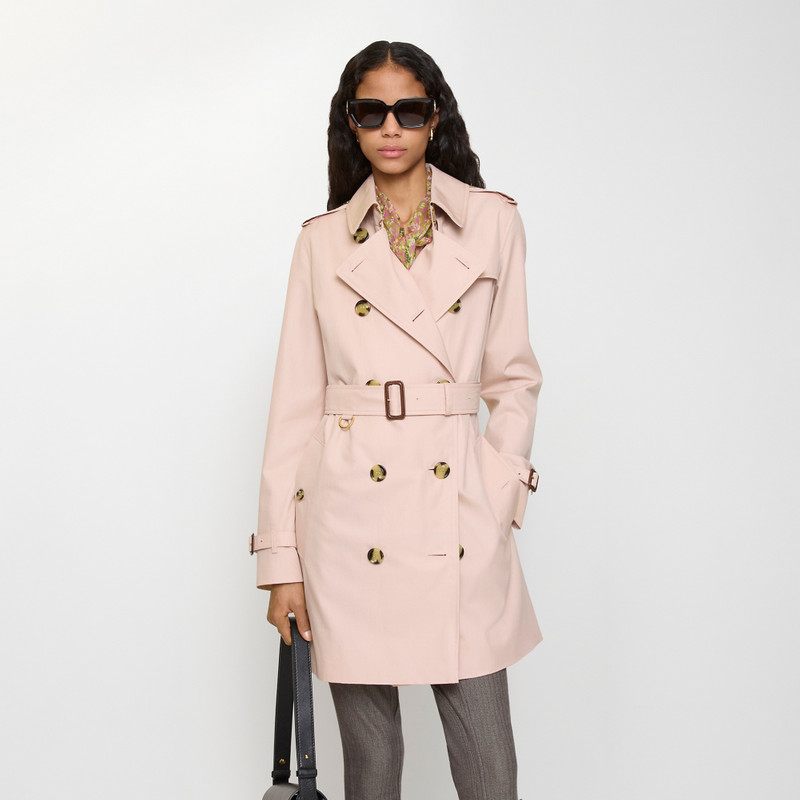 Burberry Short Tropical Gabardine Kensington Trench Coat outlook