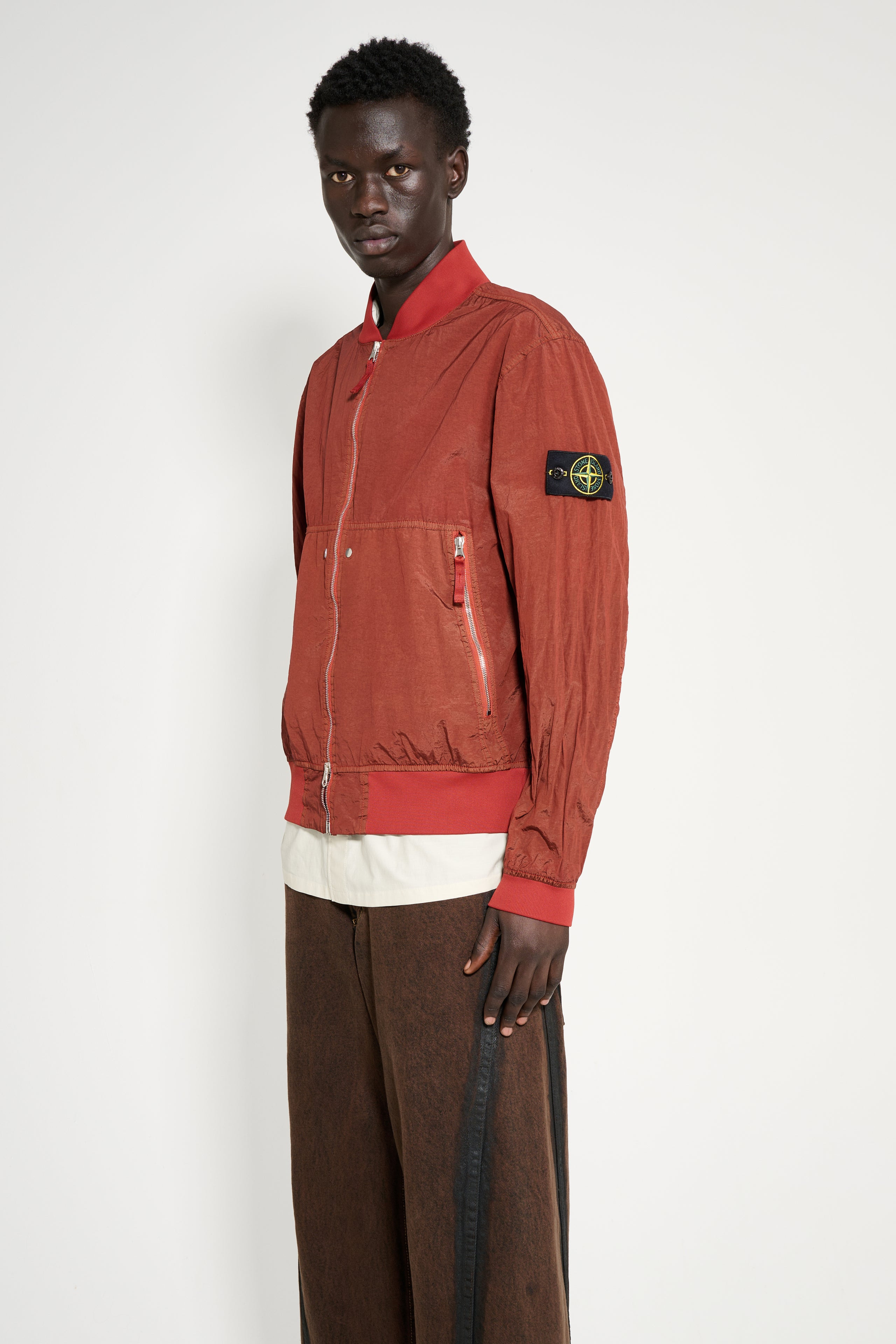 STONE ISLAND NYLON METAL BOMBER JACKET COPPER - 2