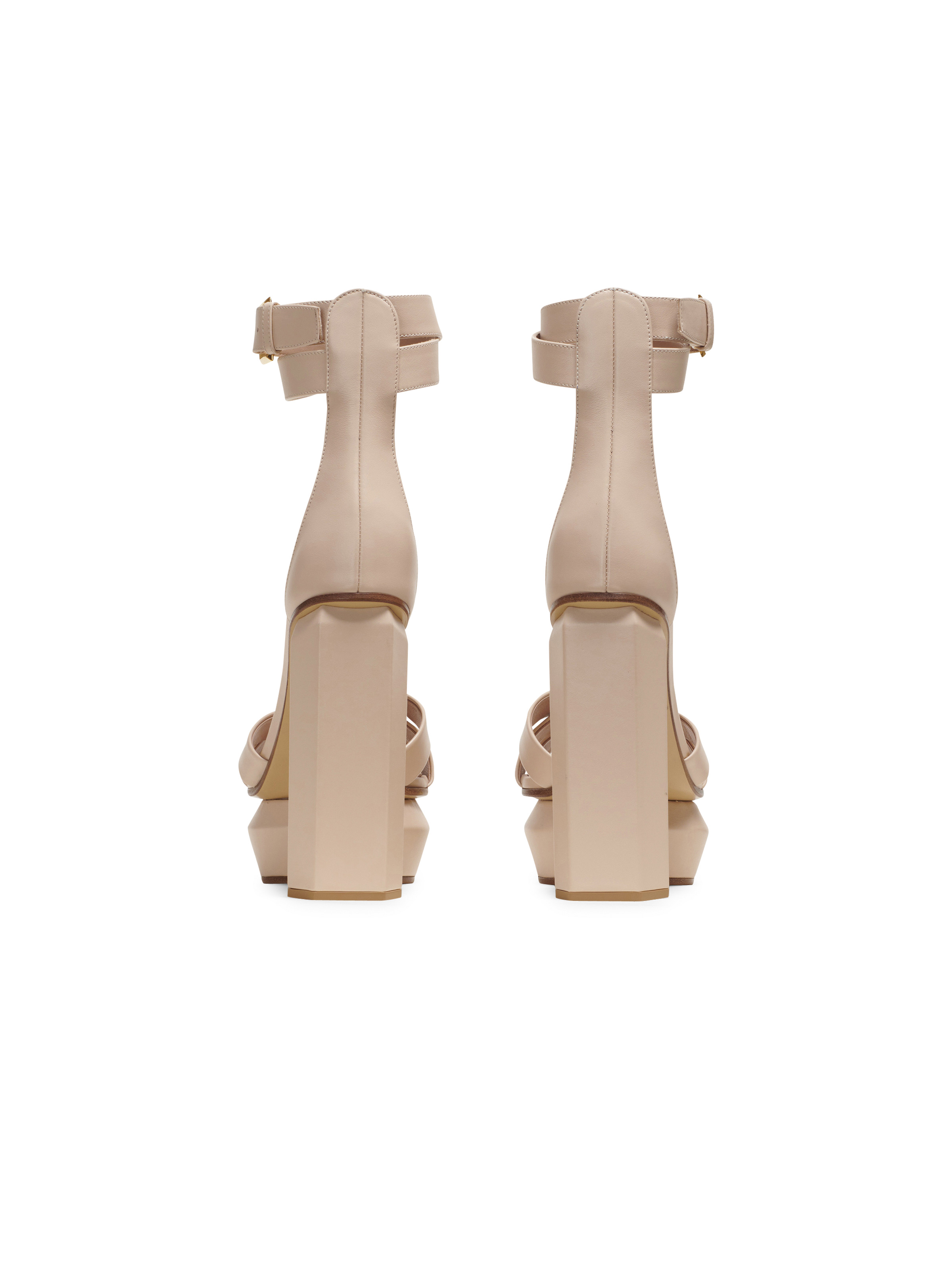 Ava leather platform sandals - 4