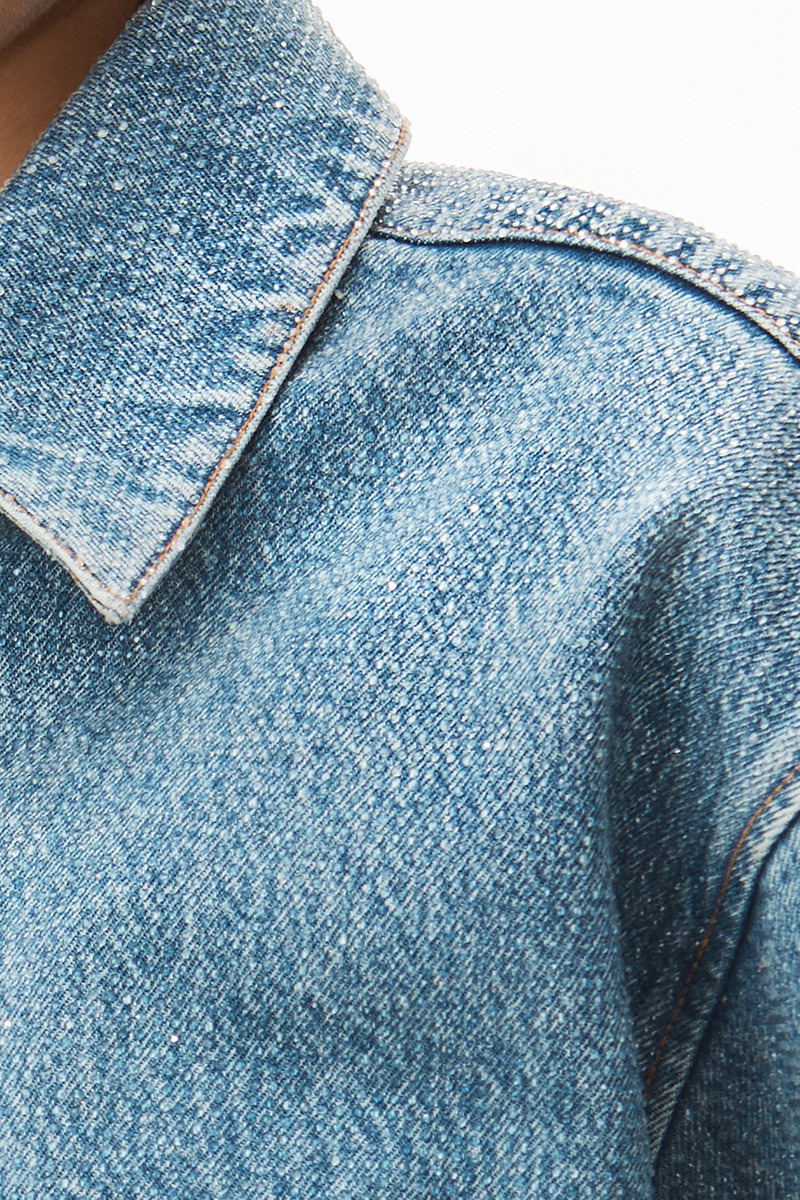 CLEAR HOTFIX OVERSIZED SHIRT IN DENIM 6