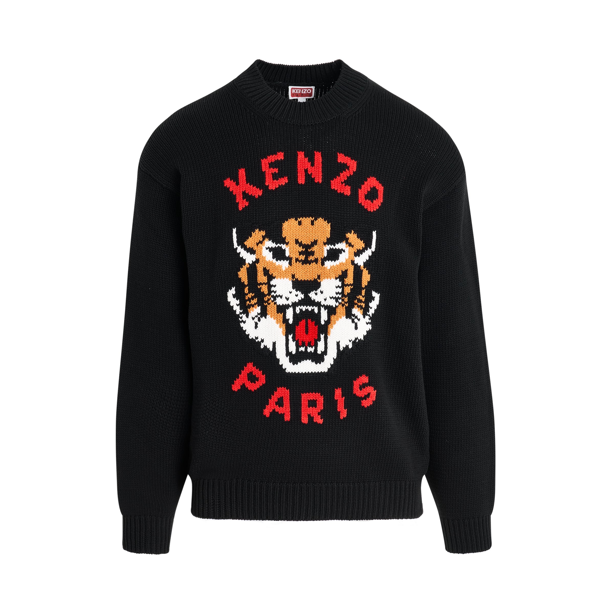 Kenzo Lucky Tiger Knit Sweater in Black - 1