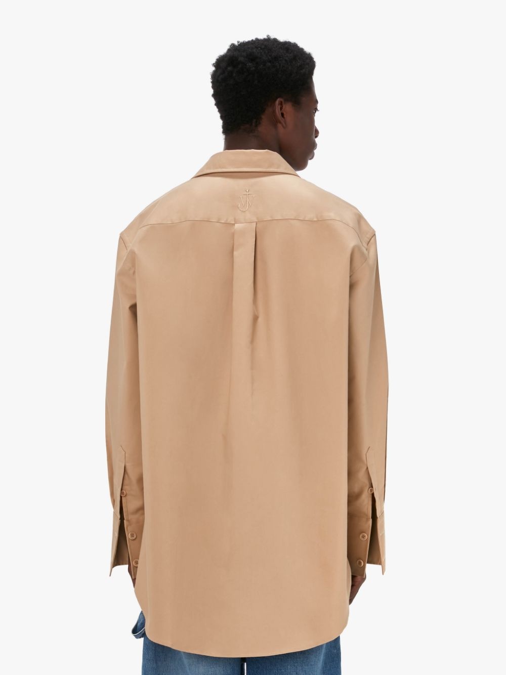 CONTRAST PATCH POCKET OVERSIZED SHIRT - 3