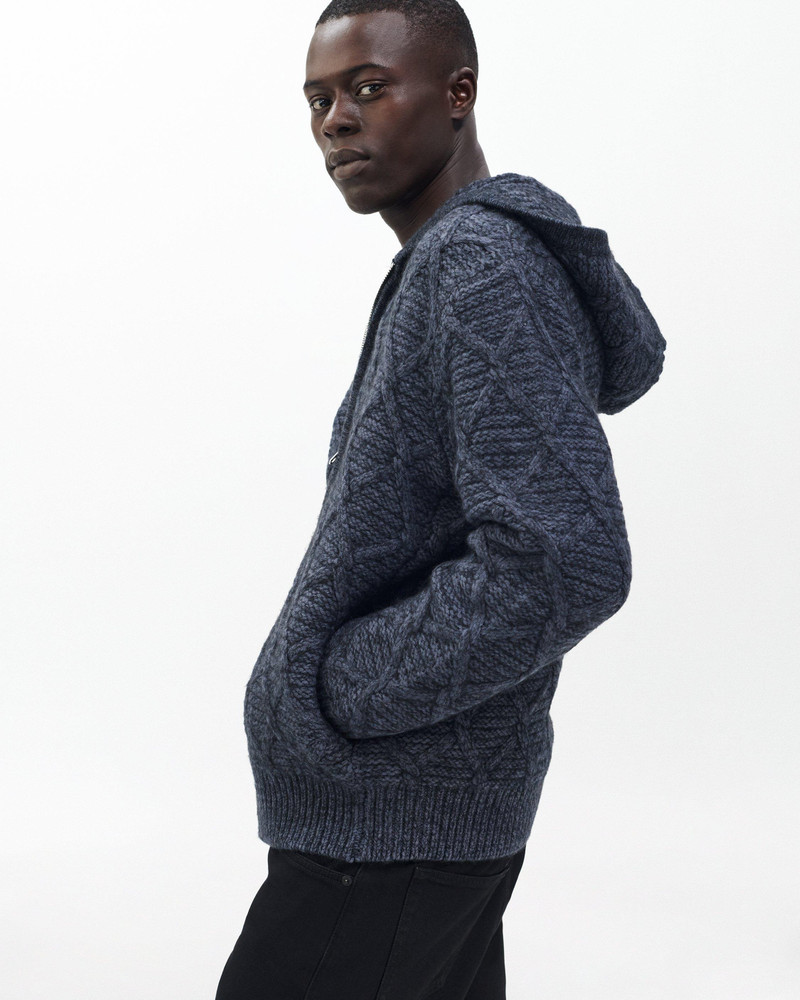 Cable-Knit Full-Zip Hoodie 5