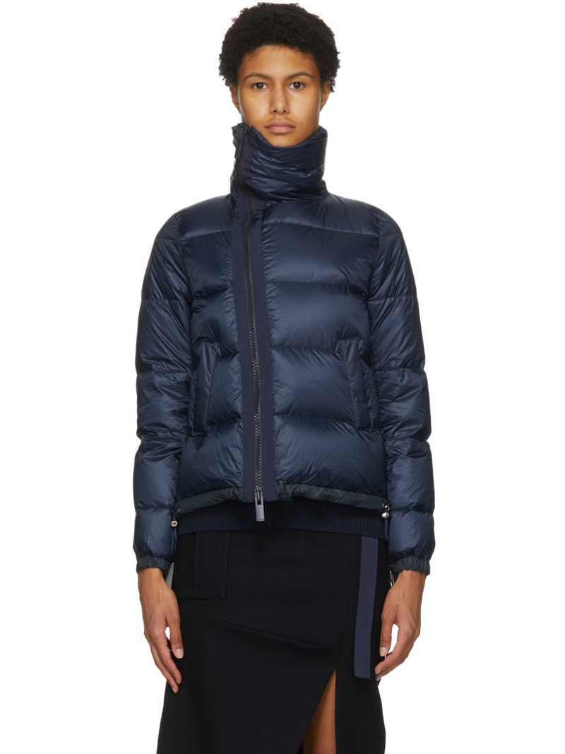 Navy Down Nylon Jacket - 1
