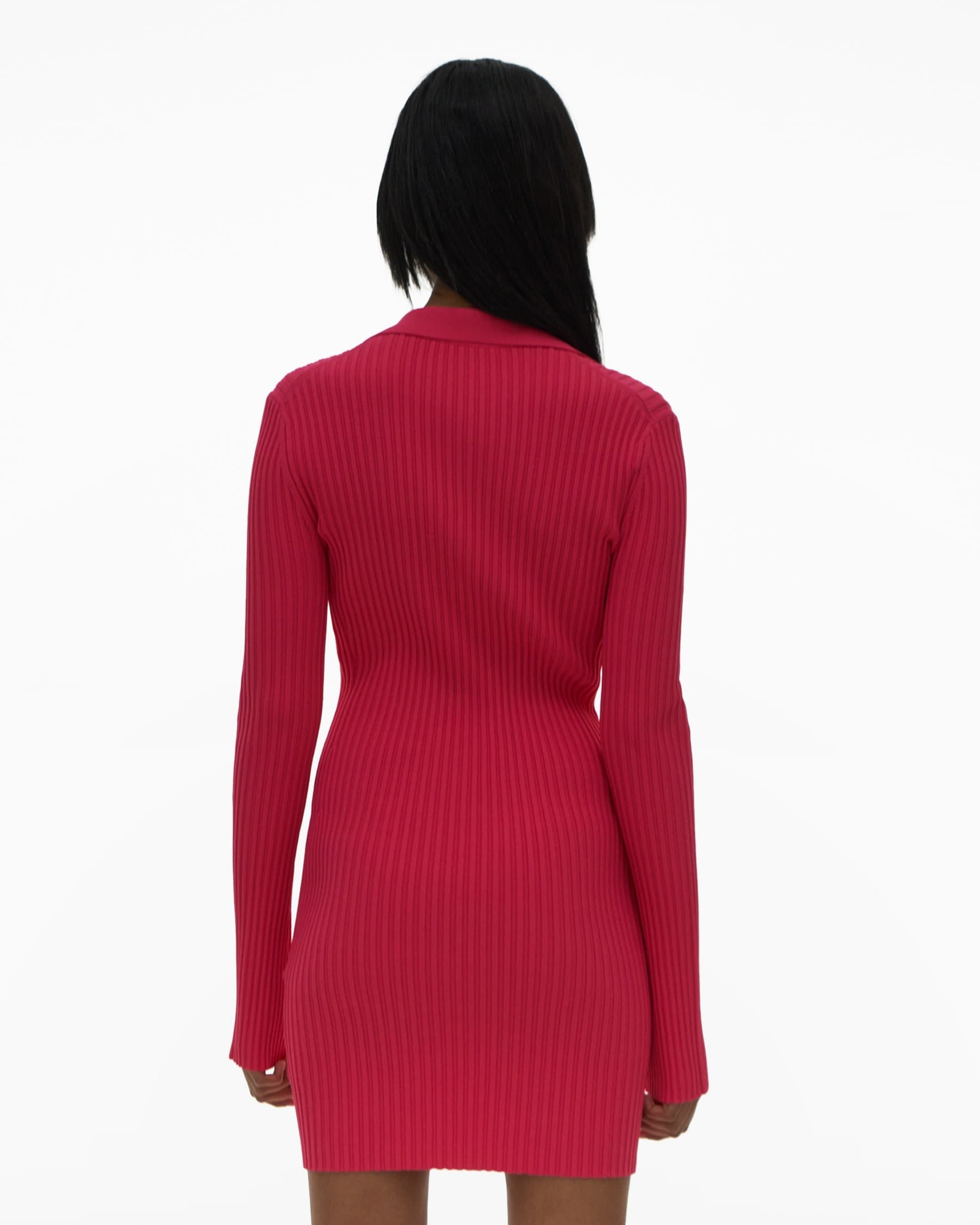 RIBBED POLO DRESS - 4