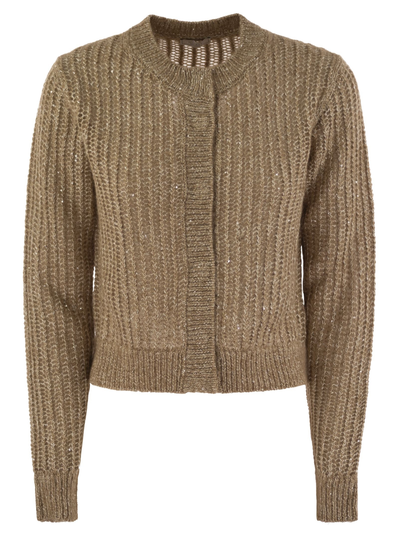 Peserico - Peserico Women Tricot Cardigan With Micro-Sequins - 1