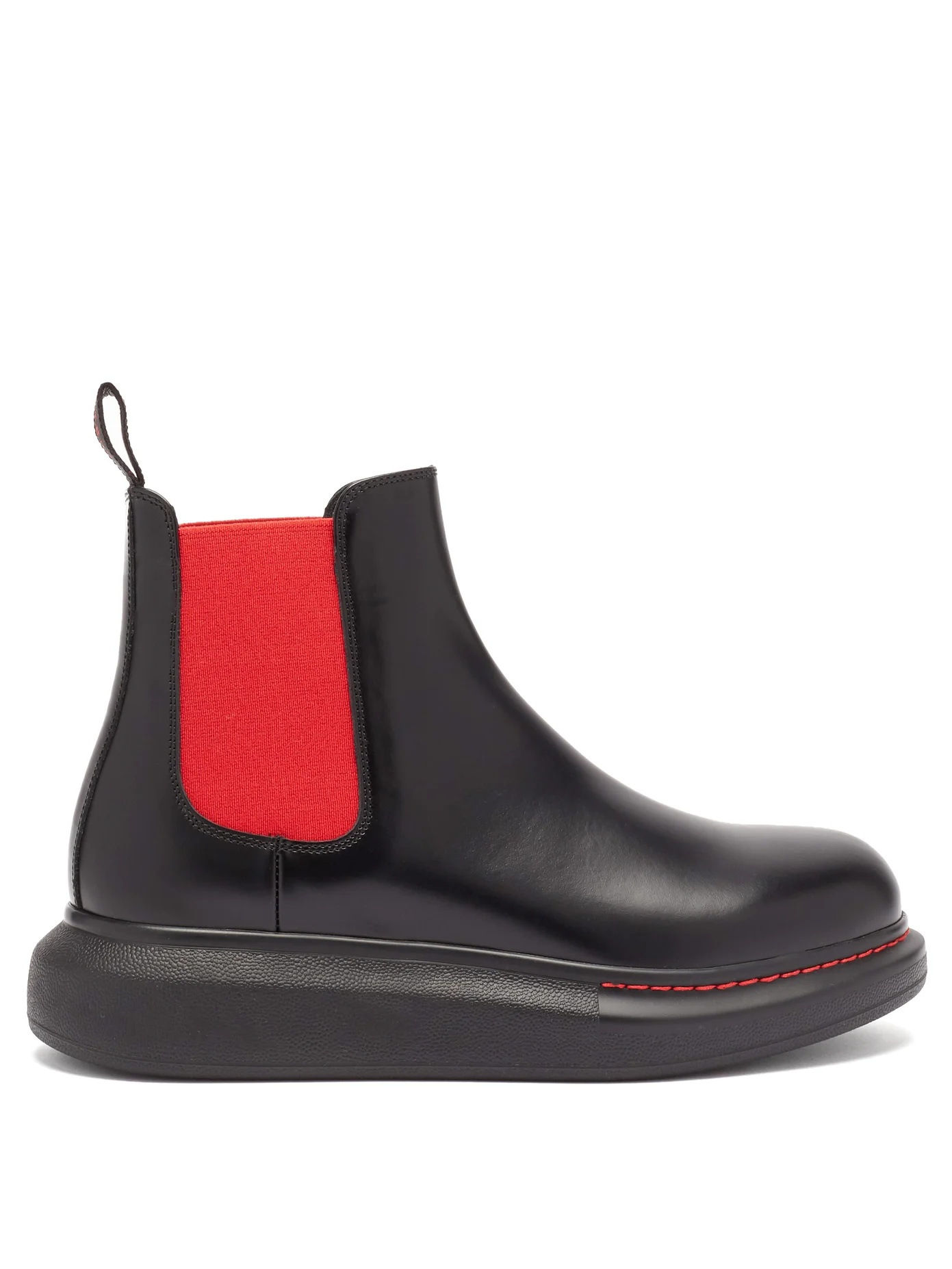 Hybrid exaggerated-sole leather Chelsea boots - 1