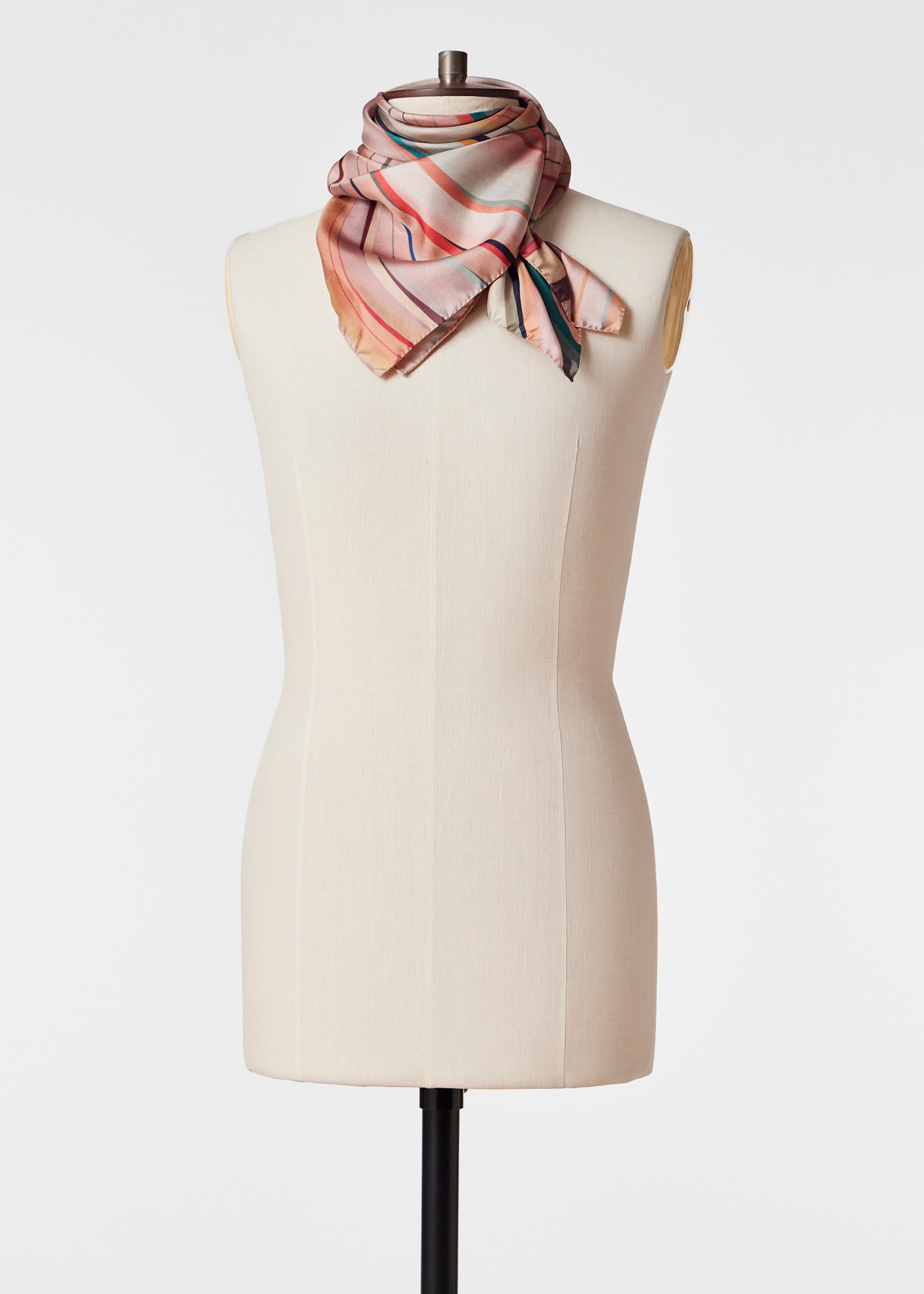 Women's 'Dusky Swirl' Silk Square Scarf - 5