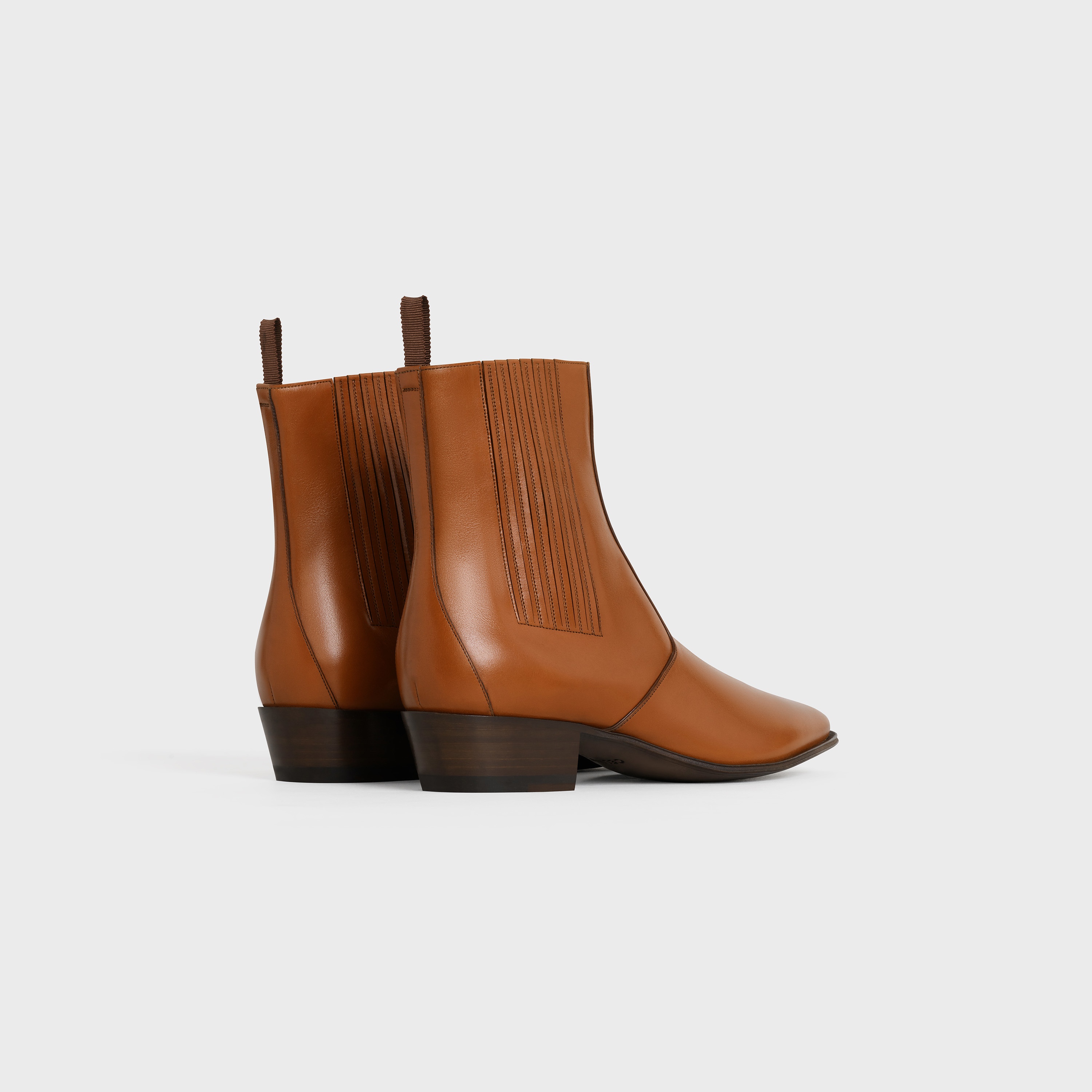 CELINE JACNO CHELSEA BOOT WITH COVERED ELASTIC IN SHINY CALFSKIN - 3