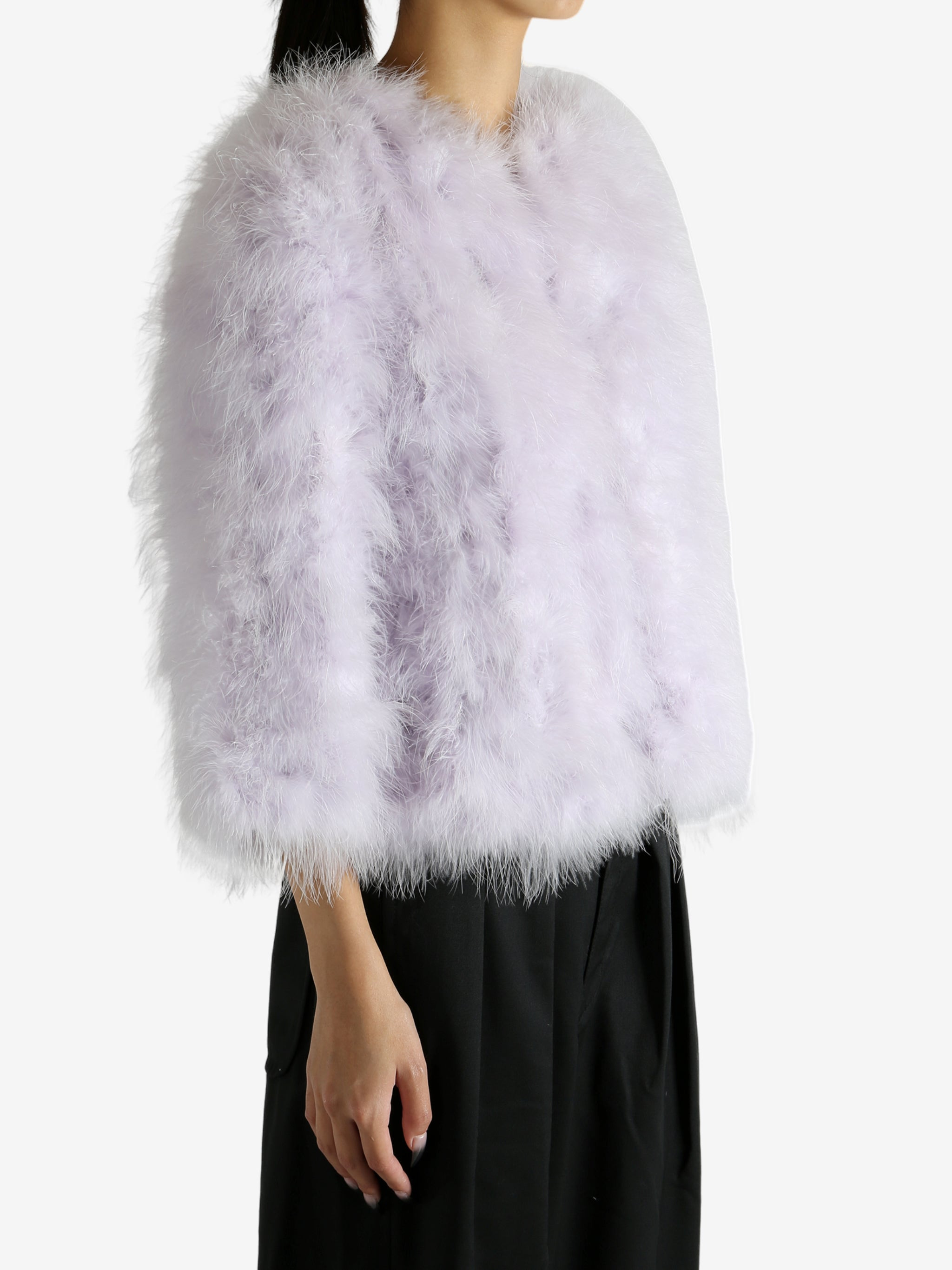 YVES SALOMON - Women Delicate Fluffy Coat - 2